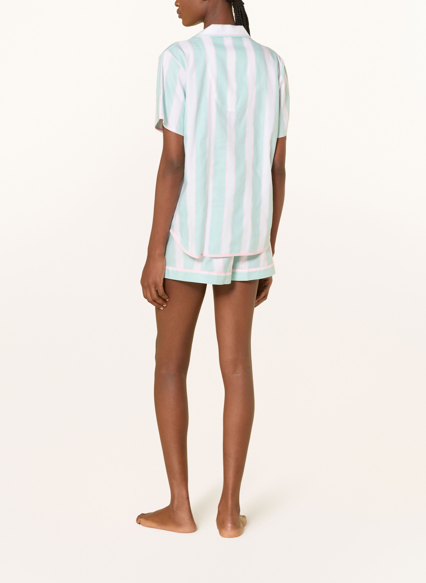 cyberjammies Slaapshort FRANCESCA: MINT / ROZE / WIT
