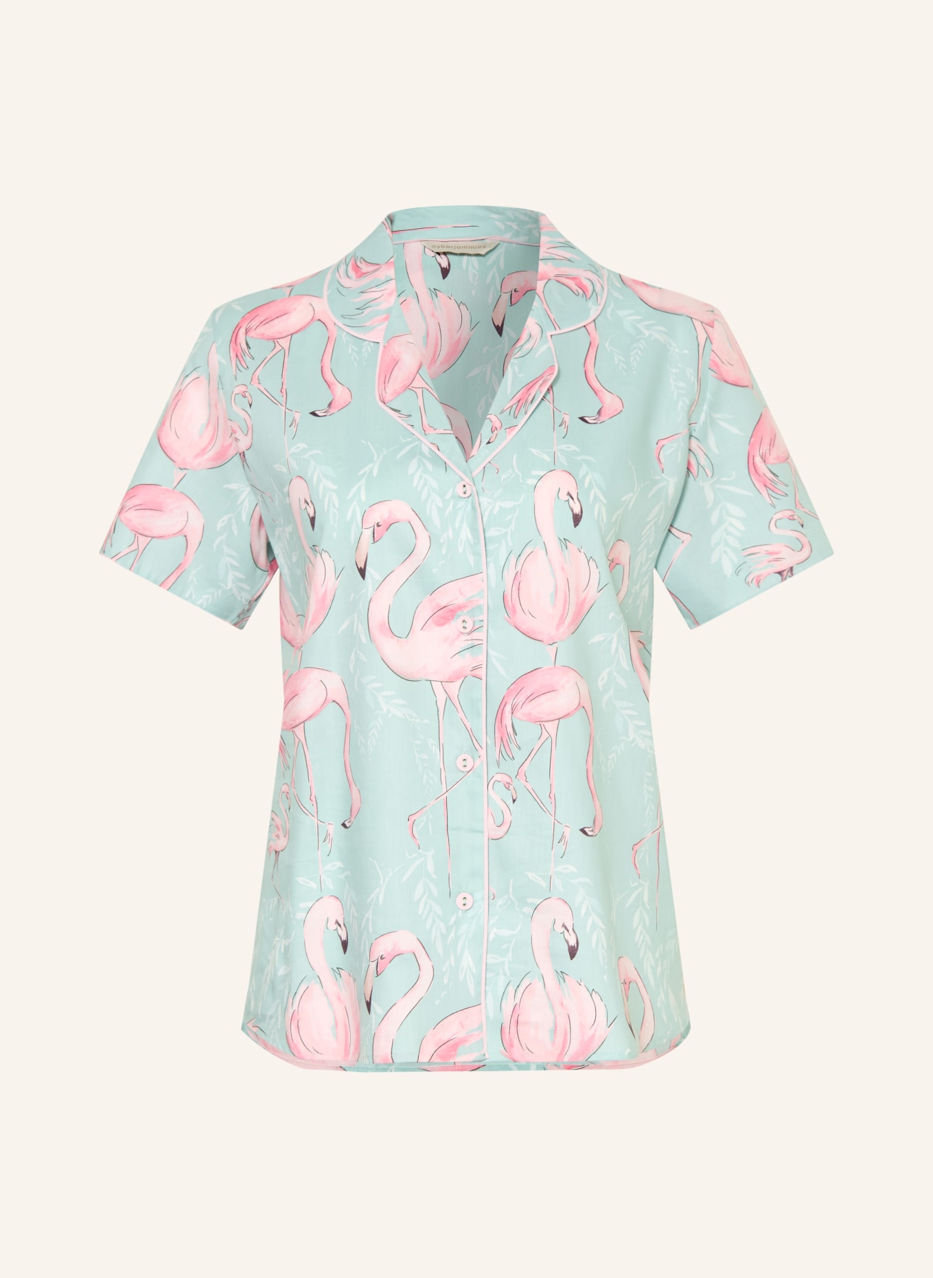 cyberjammies Schlafshirt FRANCESCA: TÜRKIS / ROSA / WEISS