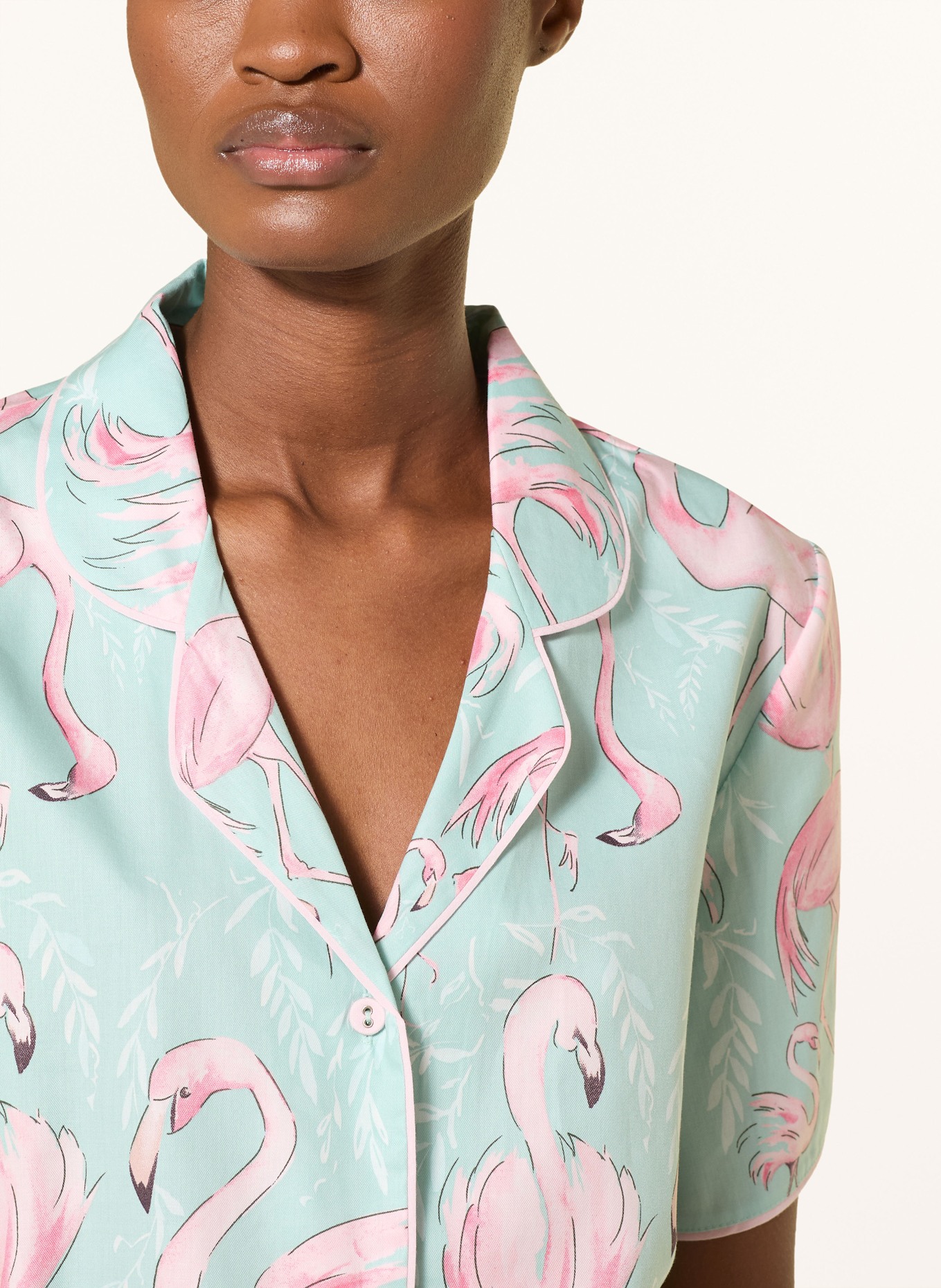 cyberjammies Schlafshirt FRANCESCA: TÜRKIS / ROSA / WEISS