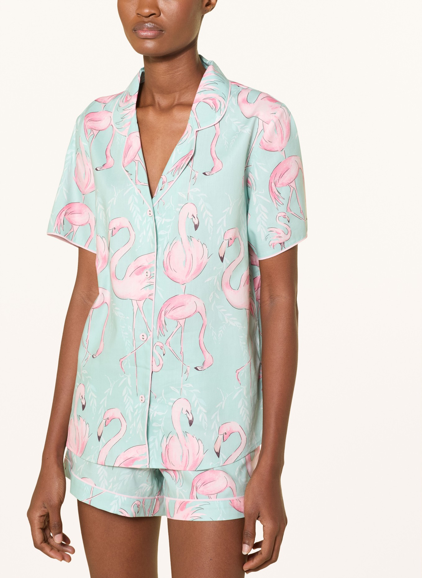 cyberjammies Schlafshirt FRANCESCA: TÜRKIS / ROSA / WEISS