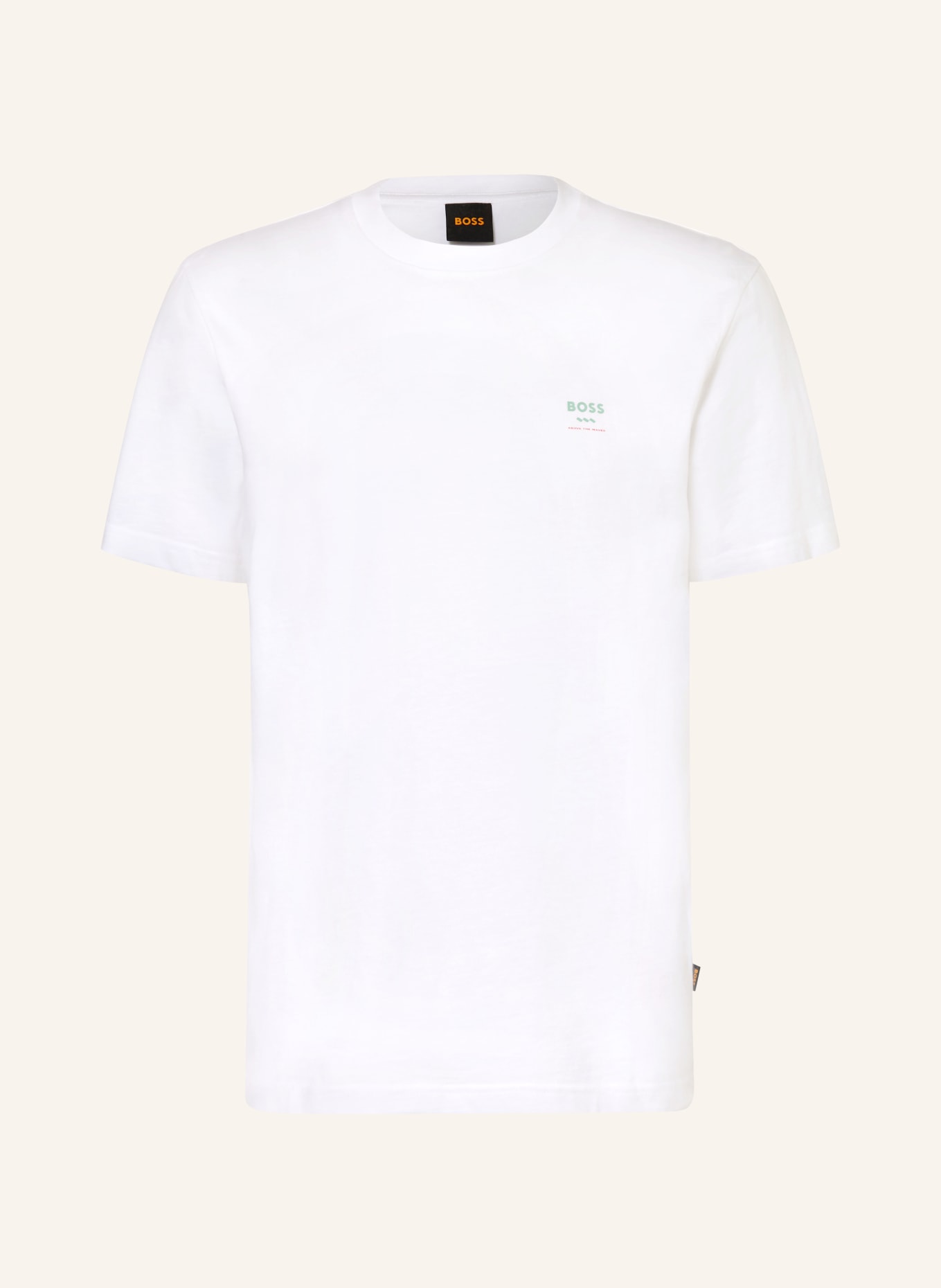 BOSS T-shirt GROOVE: WIT / LICHTROOD / MINT