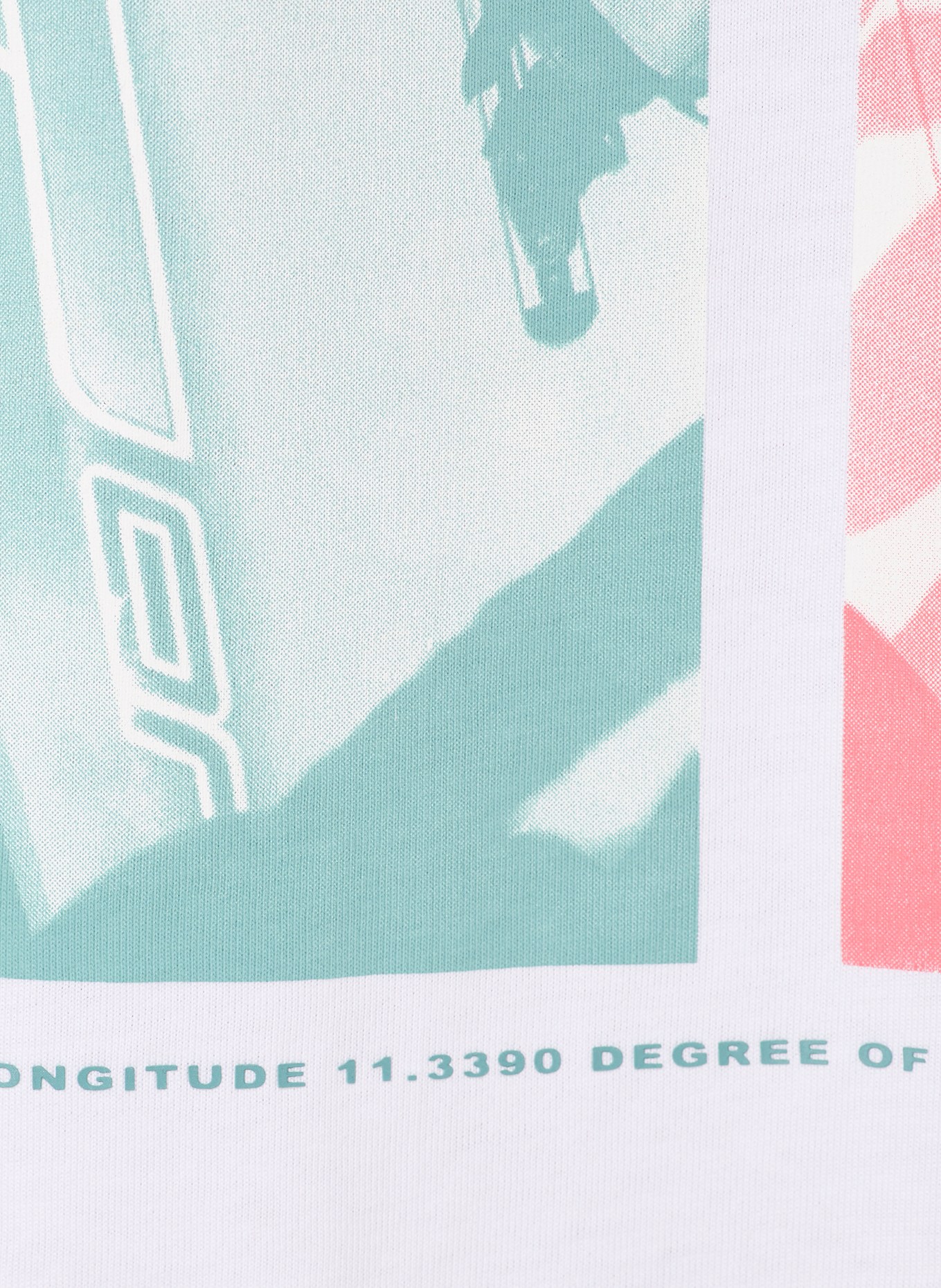 BOSS T-shirt GROOVE: WIT / LICHTROOD / MINT