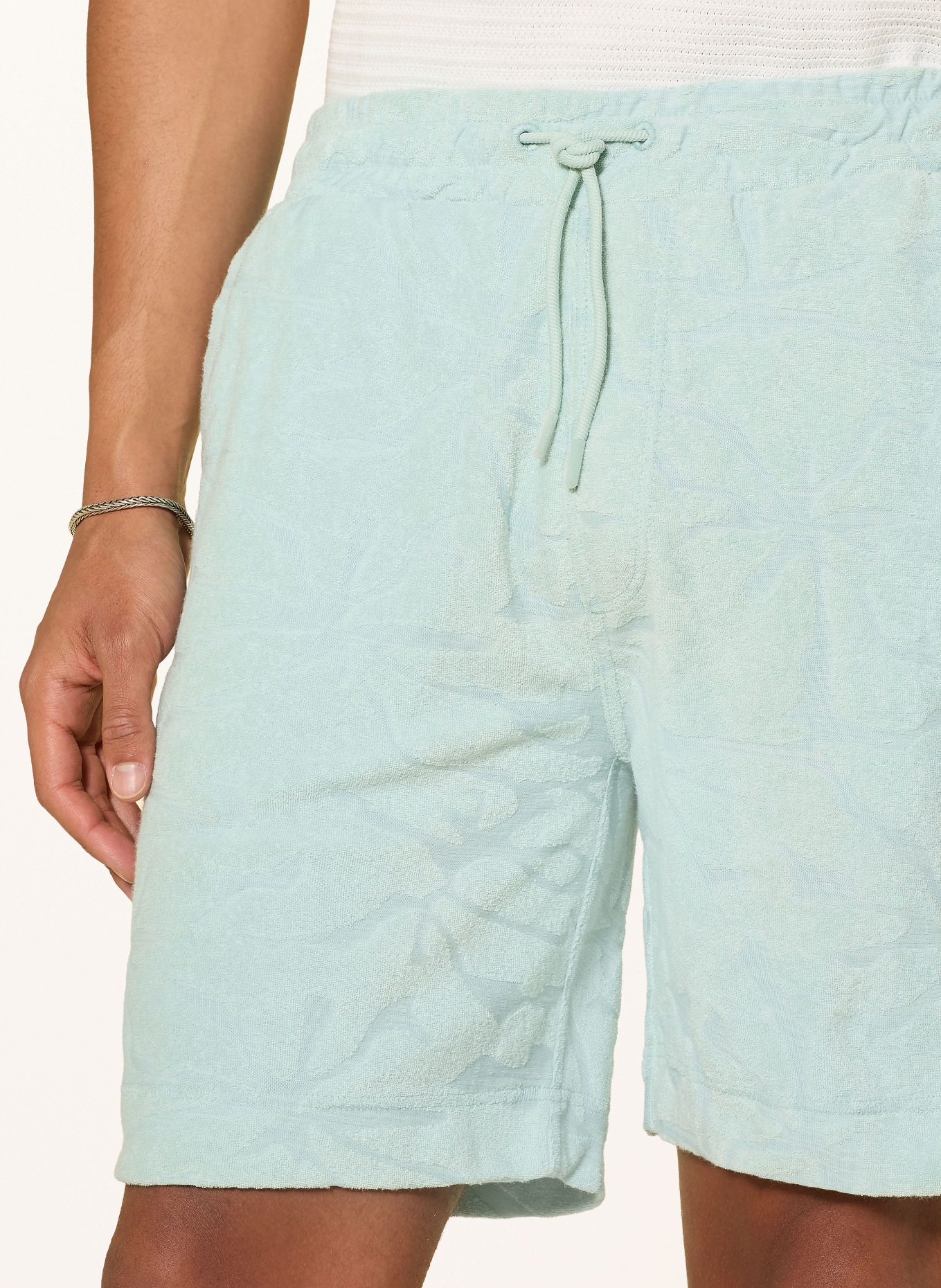 BOSS Badstofshorts: LICHTGROEN