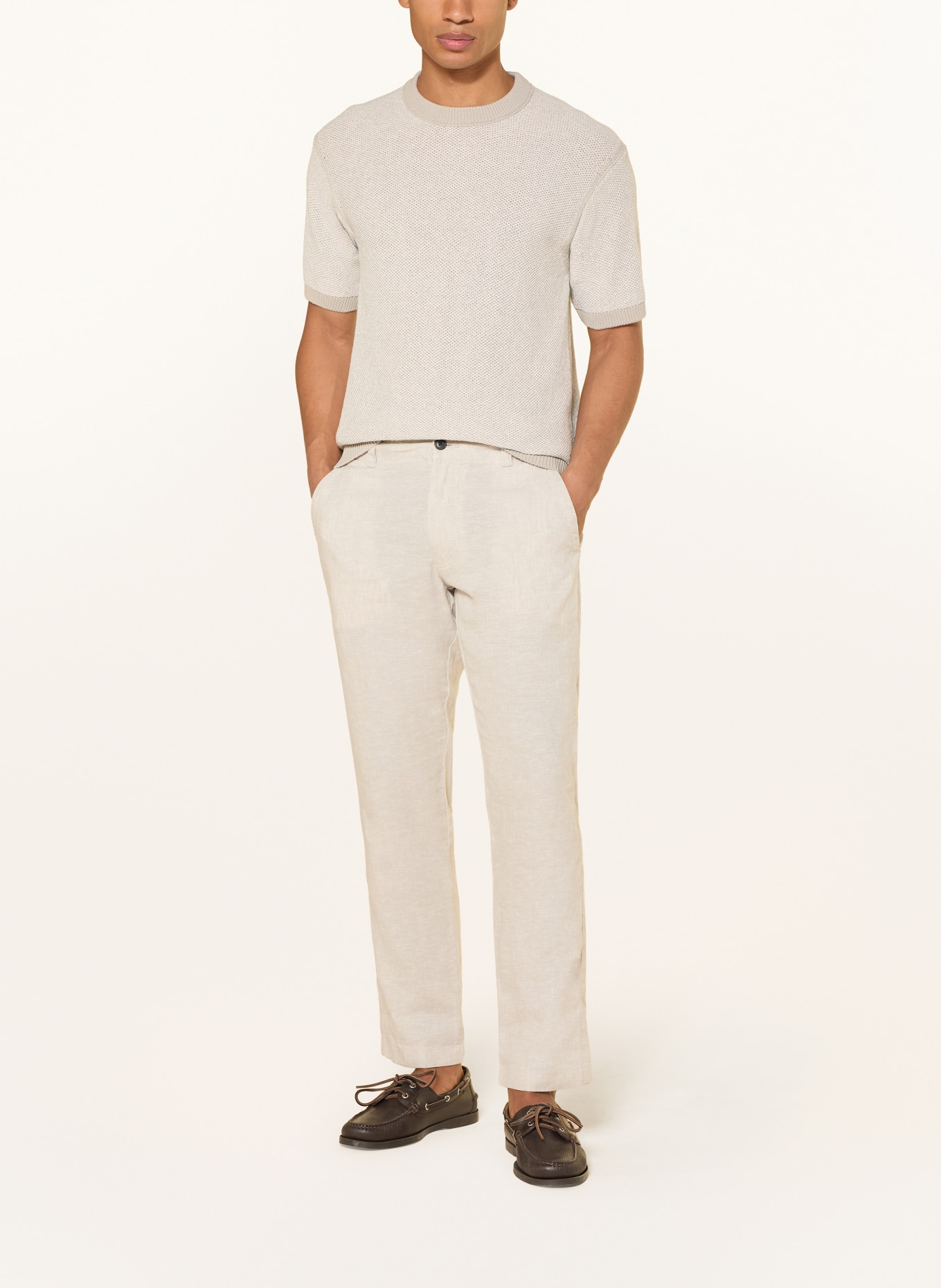 BOSS Gebreid shirt KANTONIO: GRIJS