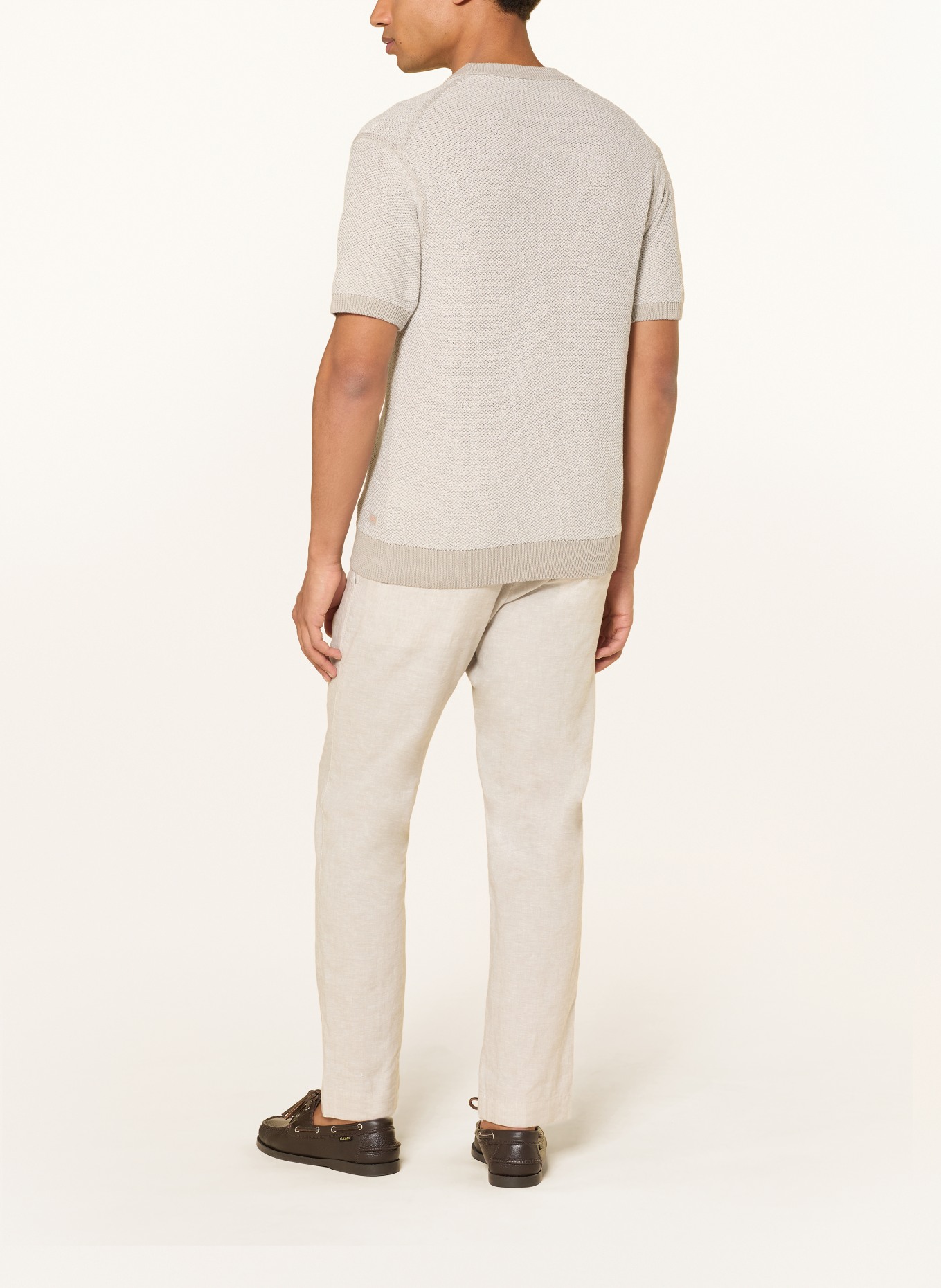 BOSS Gebreid shirt KANTONIO: GRIJS