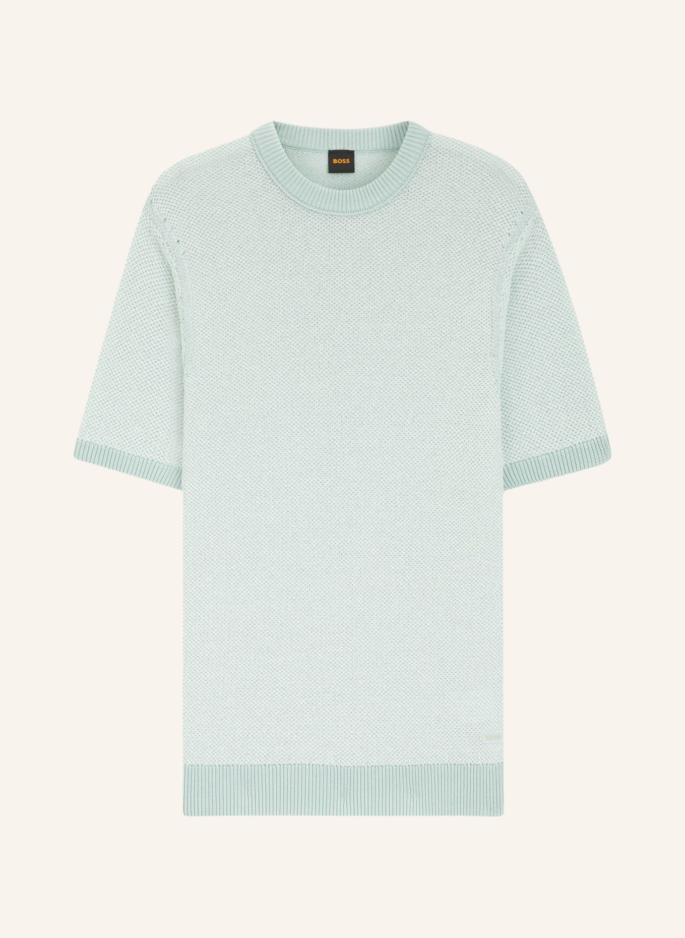 BOSS Gebreid shirt KANTONIO: TURQUOISE