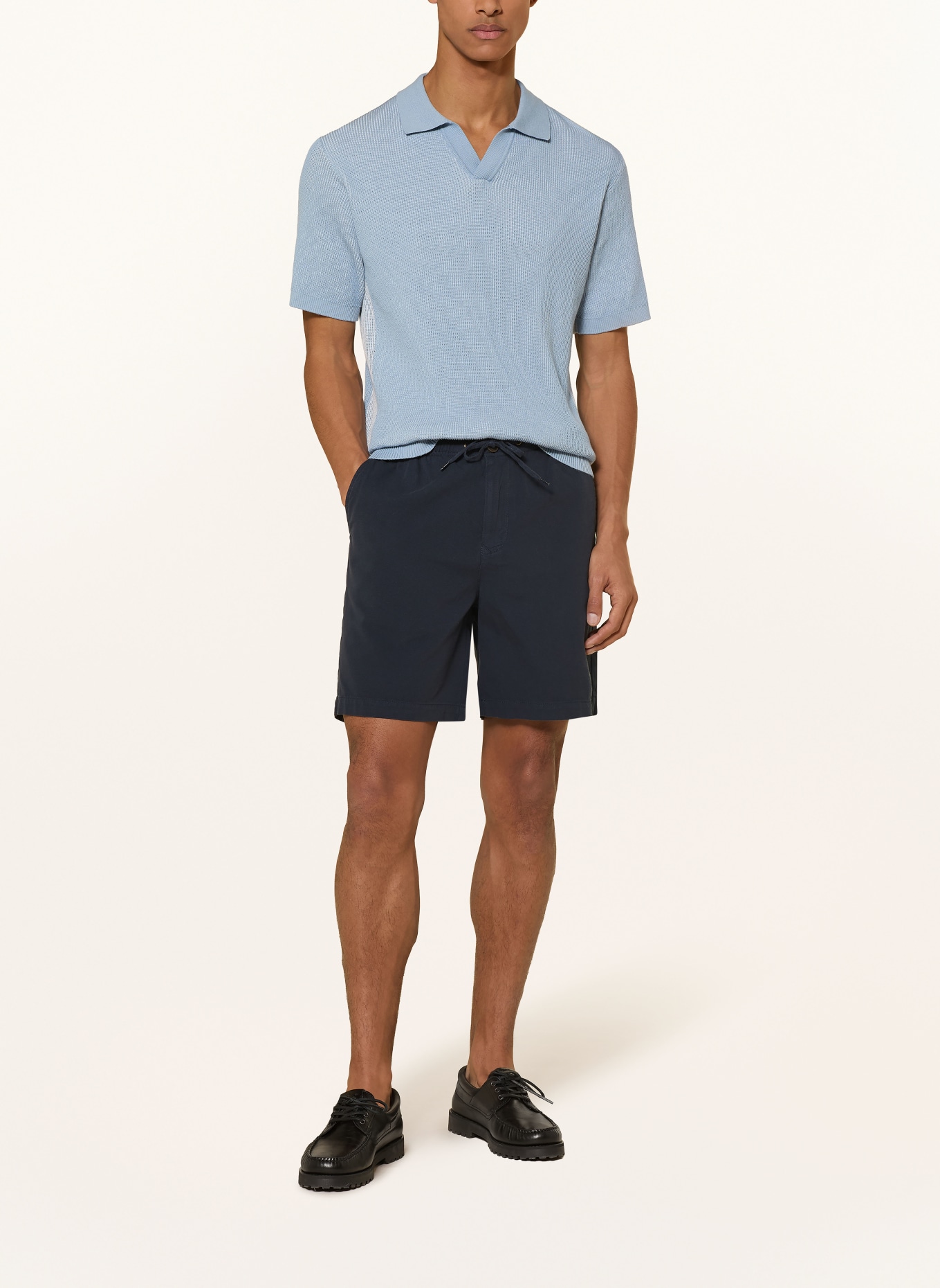 BOSS Strick-Poloshirt ARAVOLO: HELLBLAU