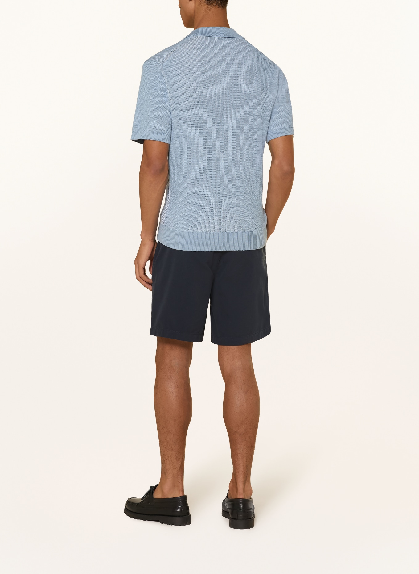 BOSS Strick-Poloshirt ARAVOLO: HELLBLAU