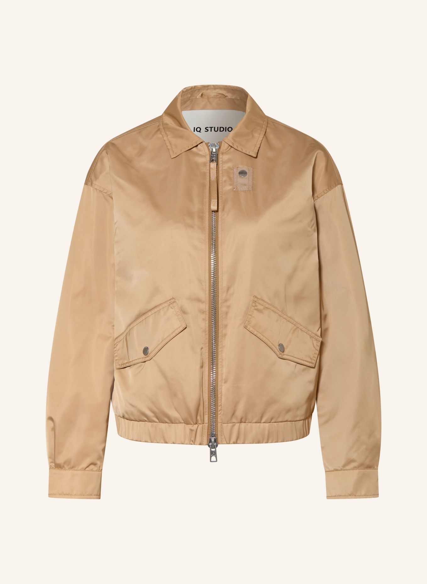 IQ STUDIO Satinblouson: COGNAC