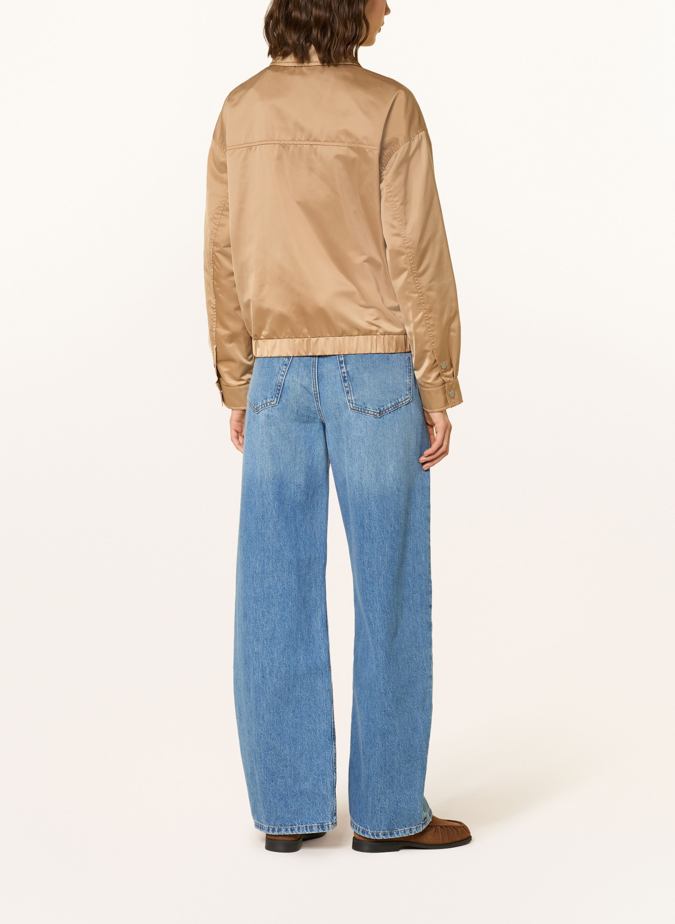 IQ STUDIO Satinblouson: COGNAC