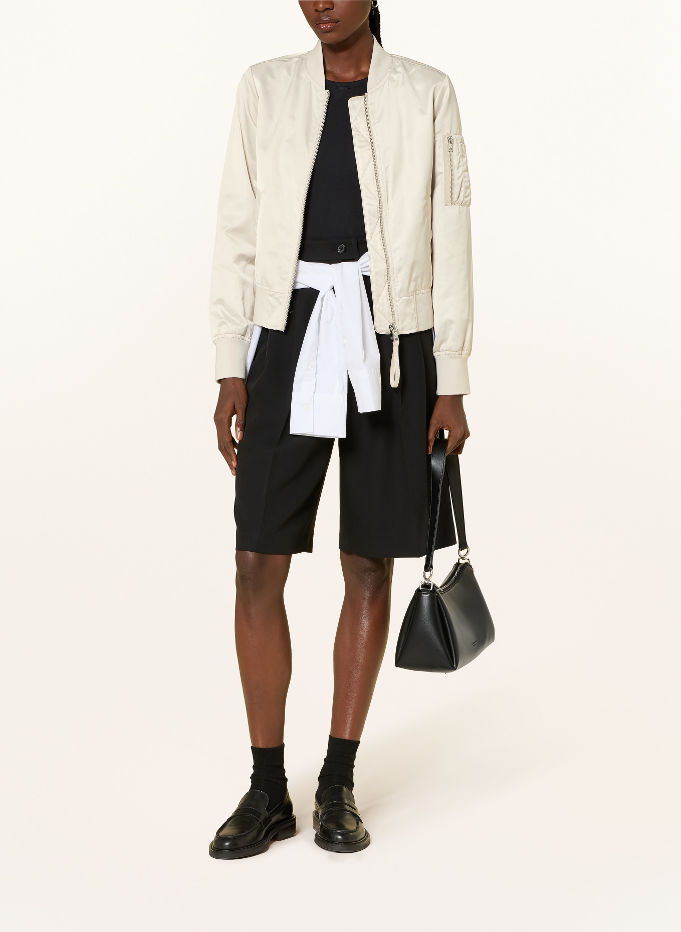 IQ STUDIO Satinblouson: CREME