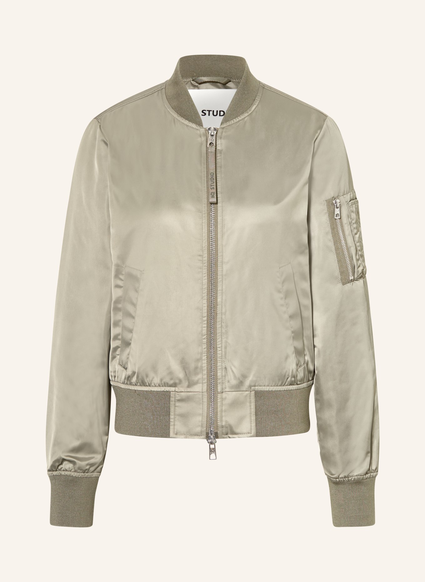 IQ STUDIO Satinblouson: KHAKI