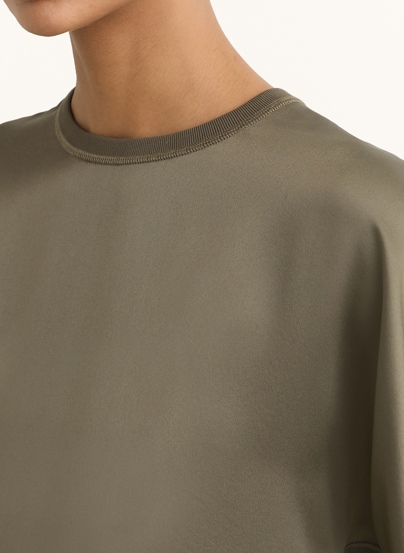 REISS Blusenshirt LENA aus Seide: KHAKI