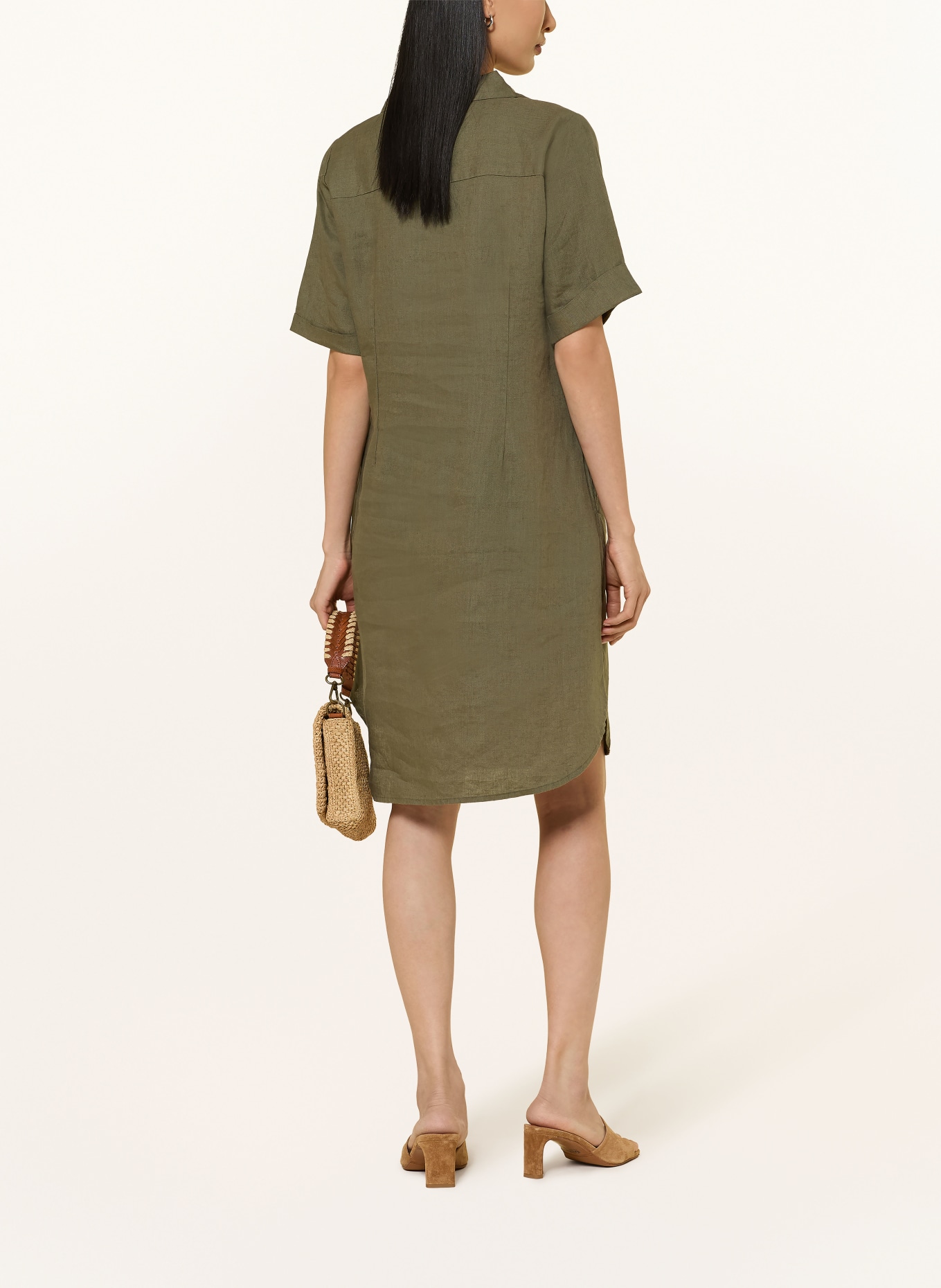 lilienfels Leinenkleid THOMAS: OLIV