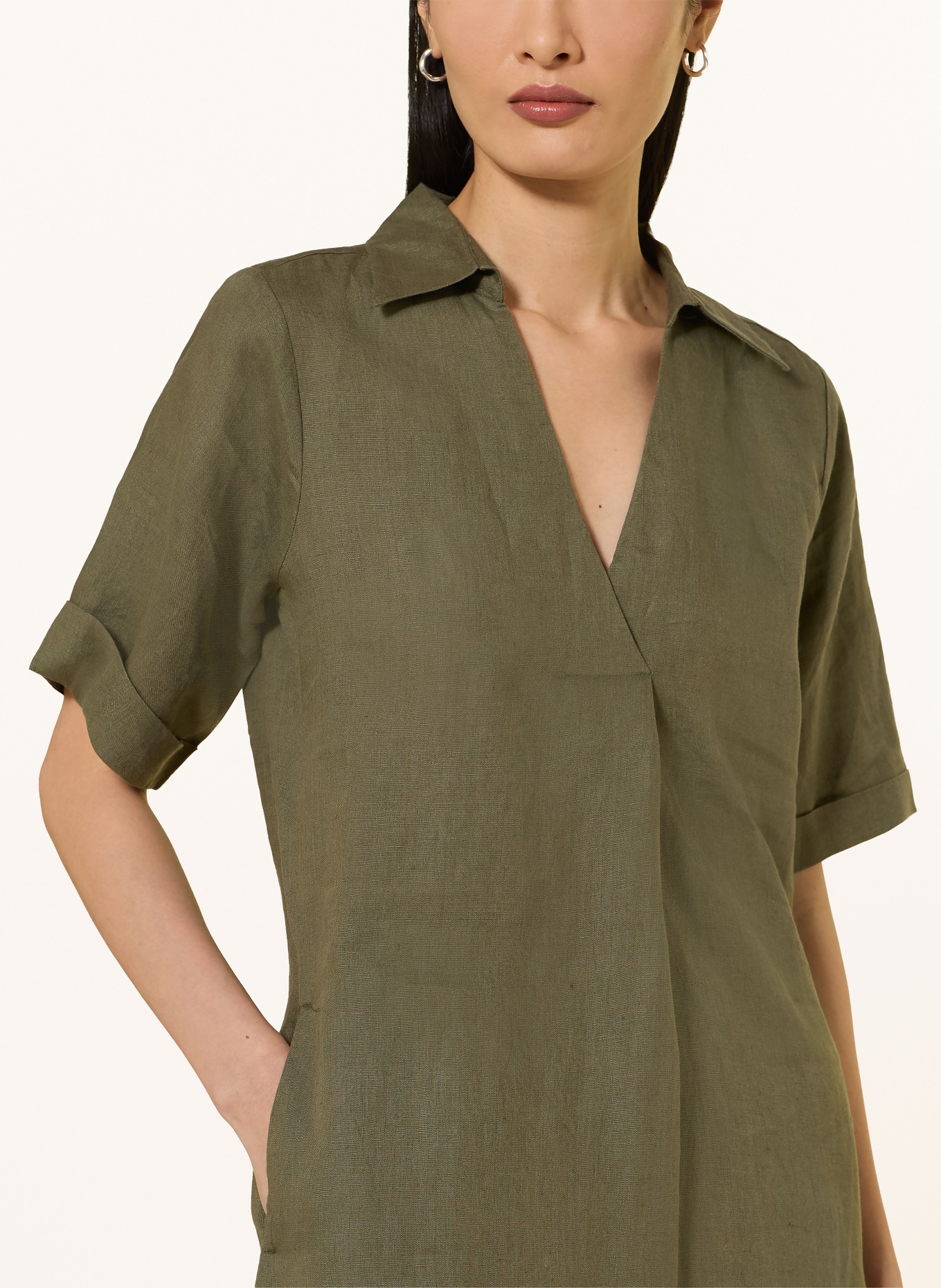 lilienfels Leinenkleid THOMAS: OLIV