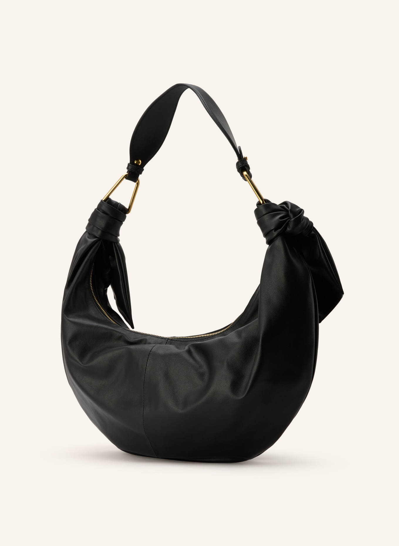 COCCINELLE drawstring bag: BLACK / GOLD