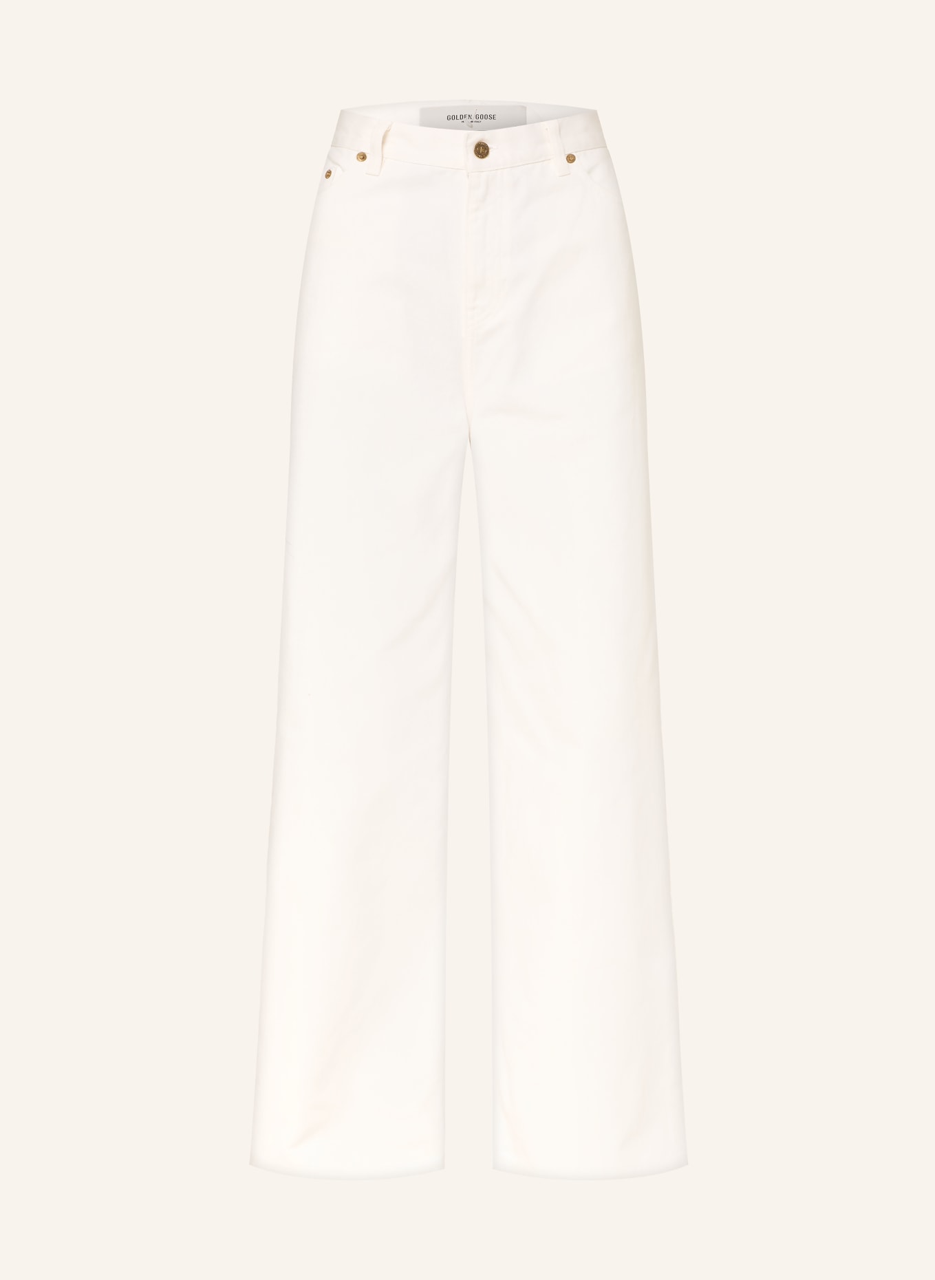 GOLDEN GOOSE Wide-leg jeans: 10190 OFFWHITE