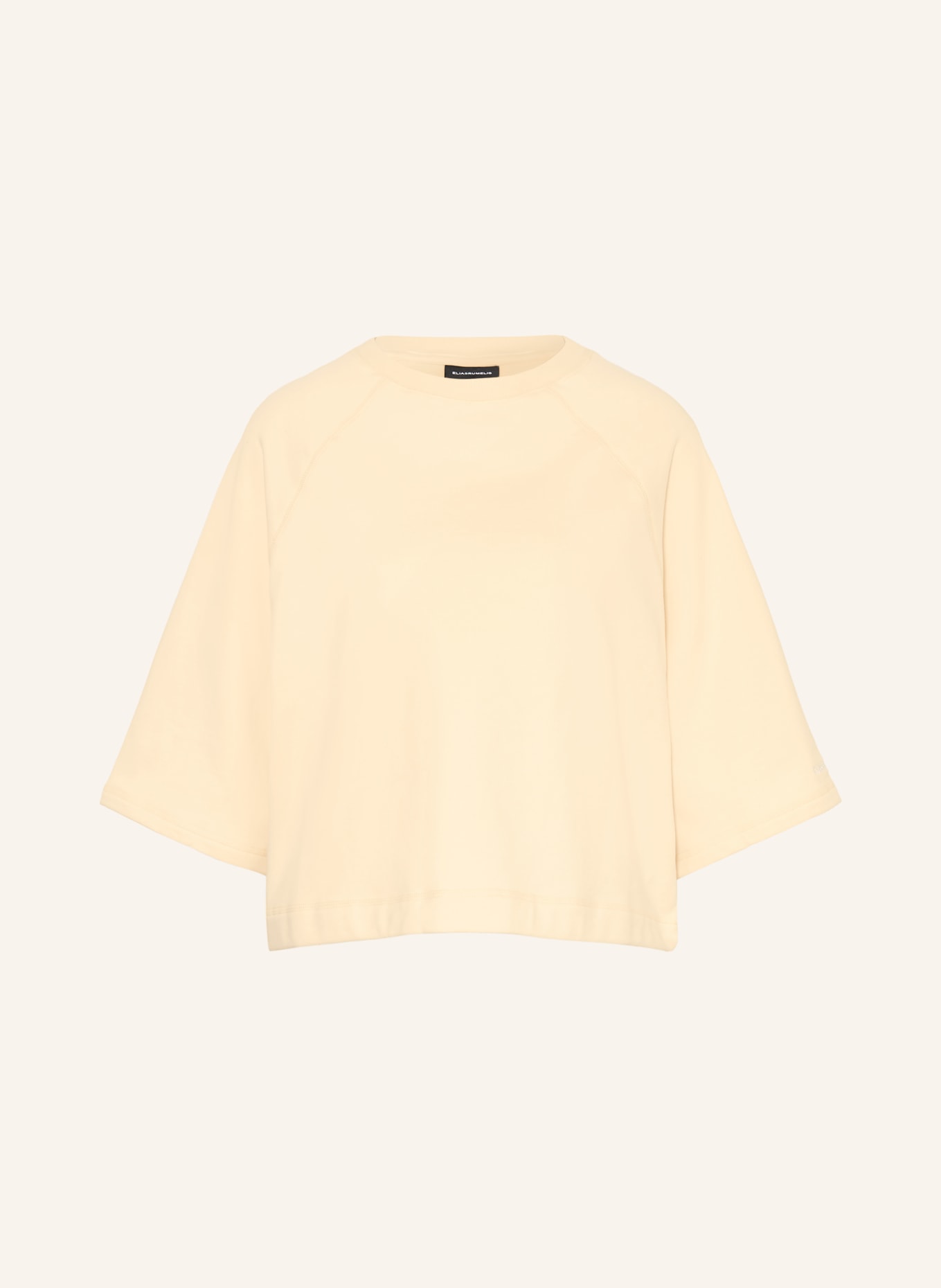ELIAS RUMELIS REMI sweatshirt with 3/4 sleeves: LIGHT YELLOW