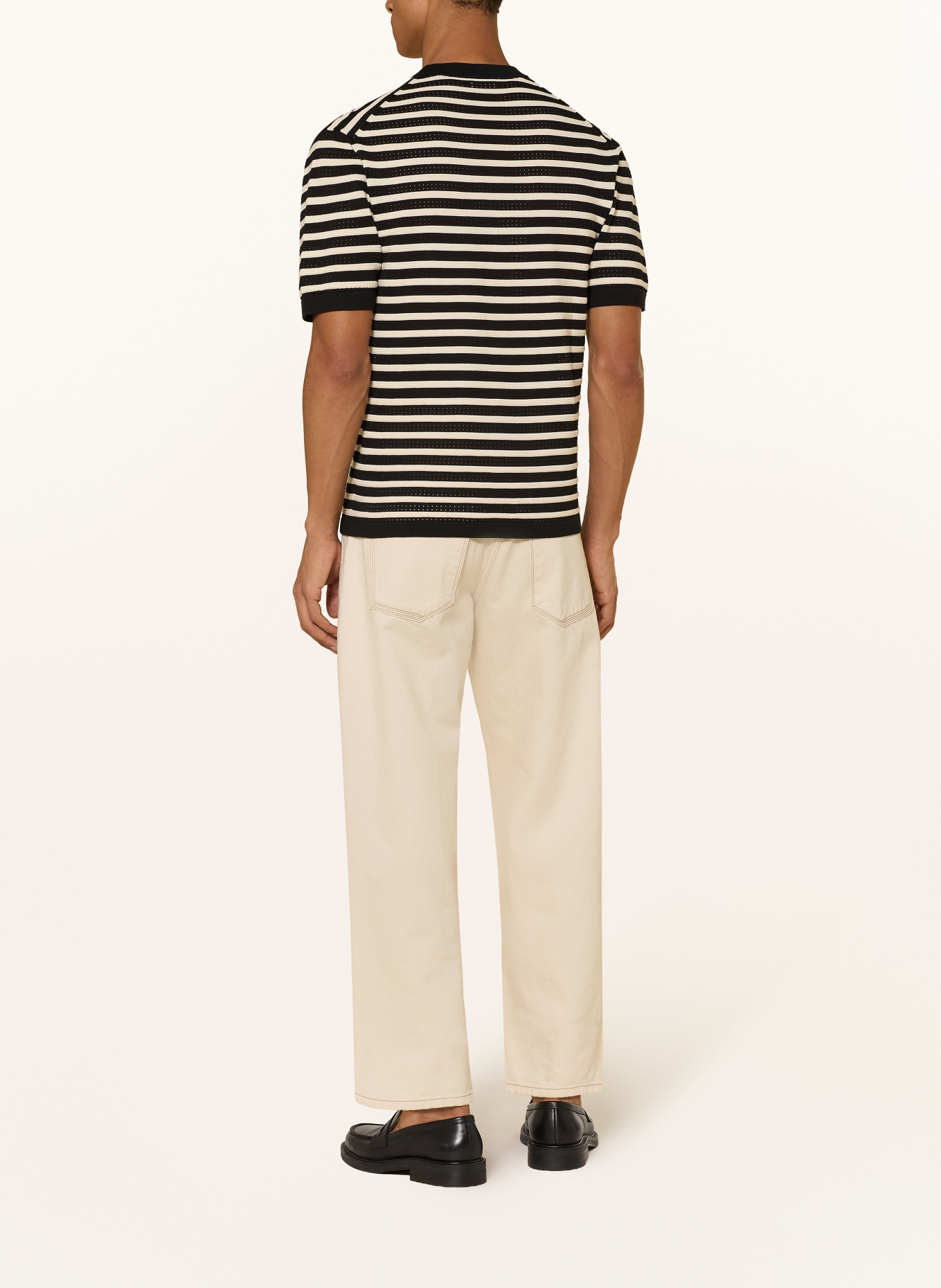 DRYKORN Strickshirt DERICO: SCHWARZ / WEISS