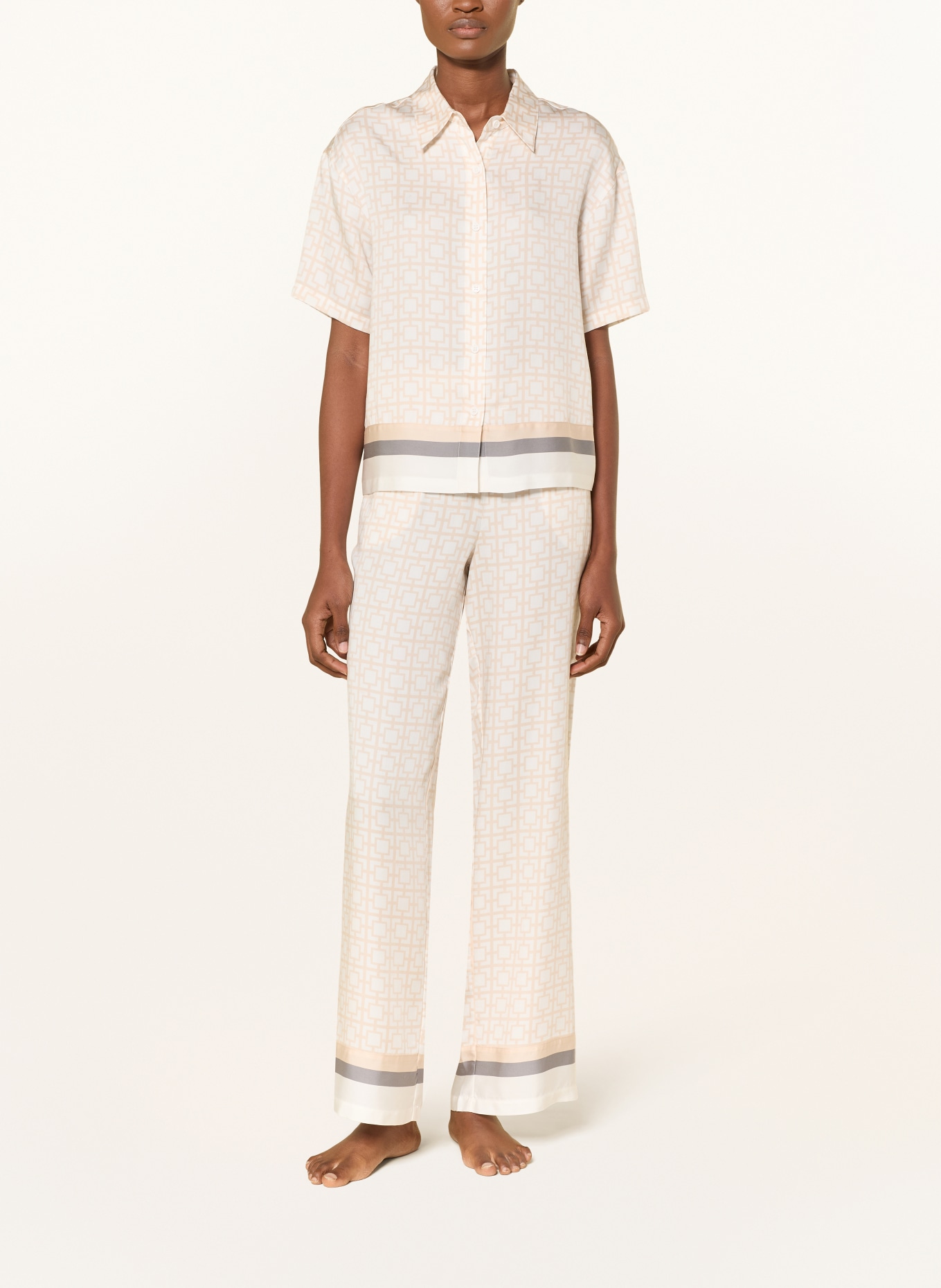 JOOP! slaaphemd: CRÈME / BEIGE / GRIJS