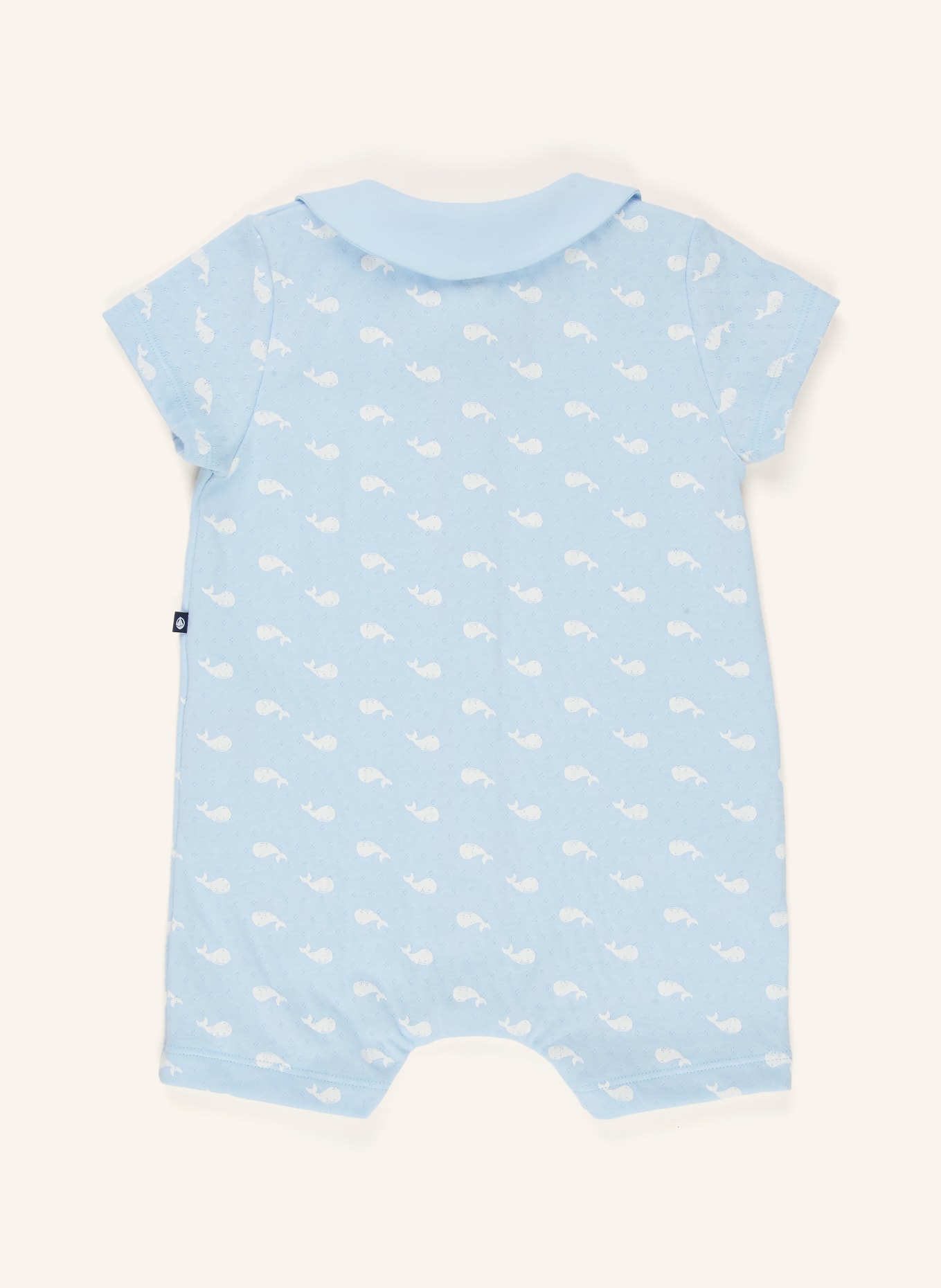 PETIT BATEAU Set: Body und Schmusetuch: HELLBLAU / WEISS