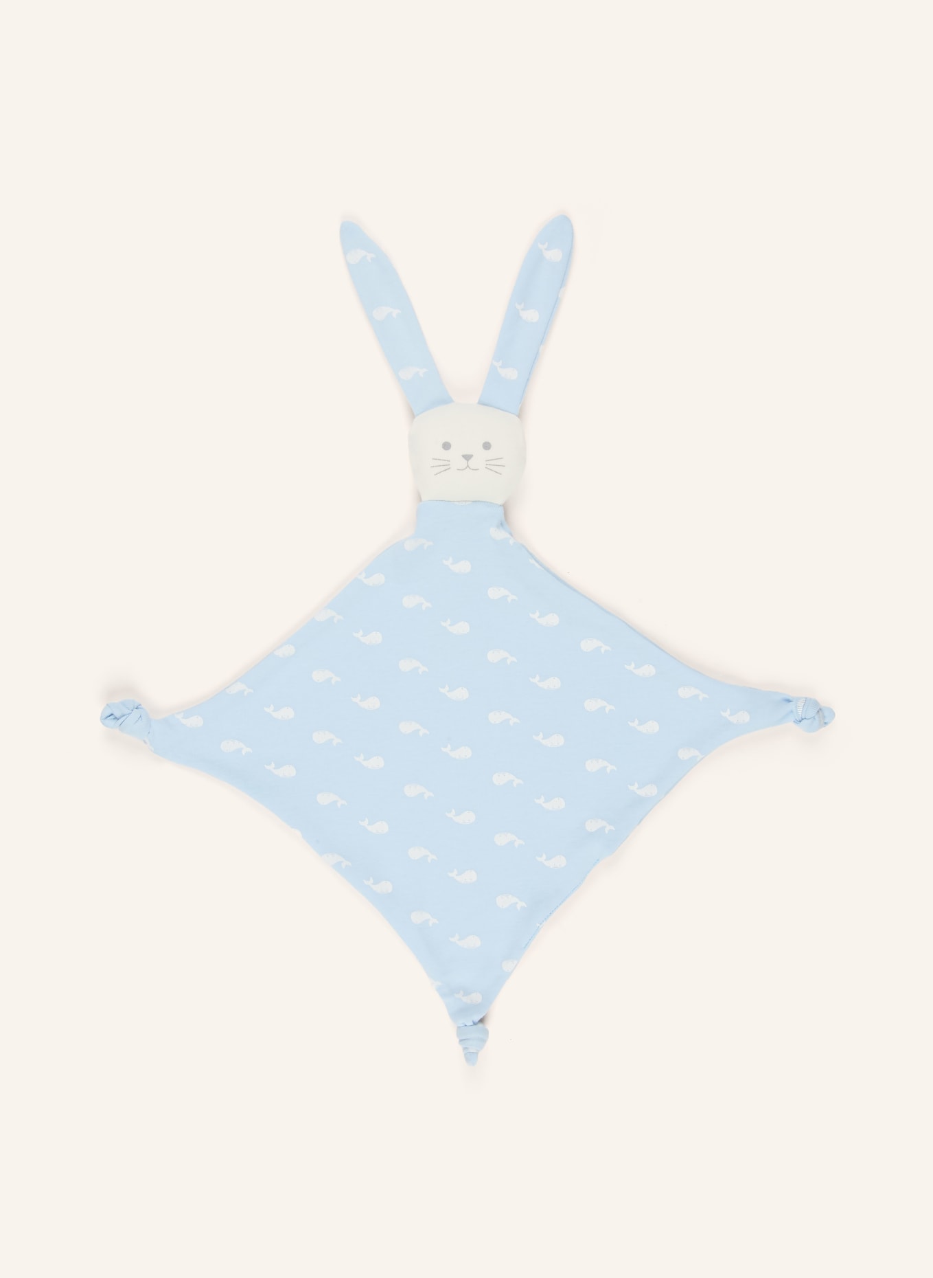 PETIT BATEAU Set: Body und Schmusetuch: HELLBLAU / WEISS