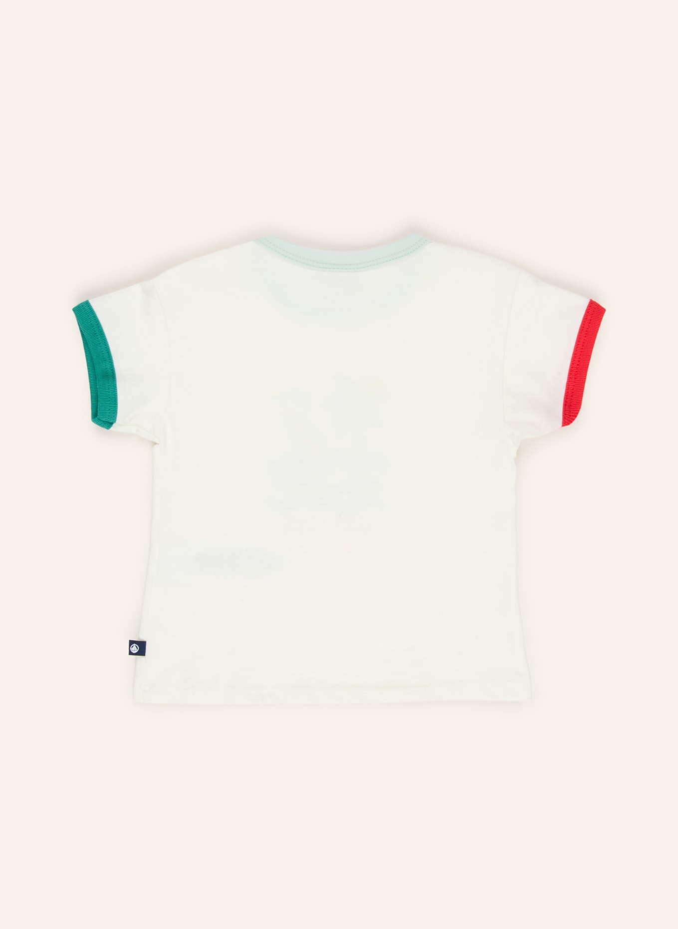 PETIT BATEAU T-Shirt: WEISS / ROT / GRÜN