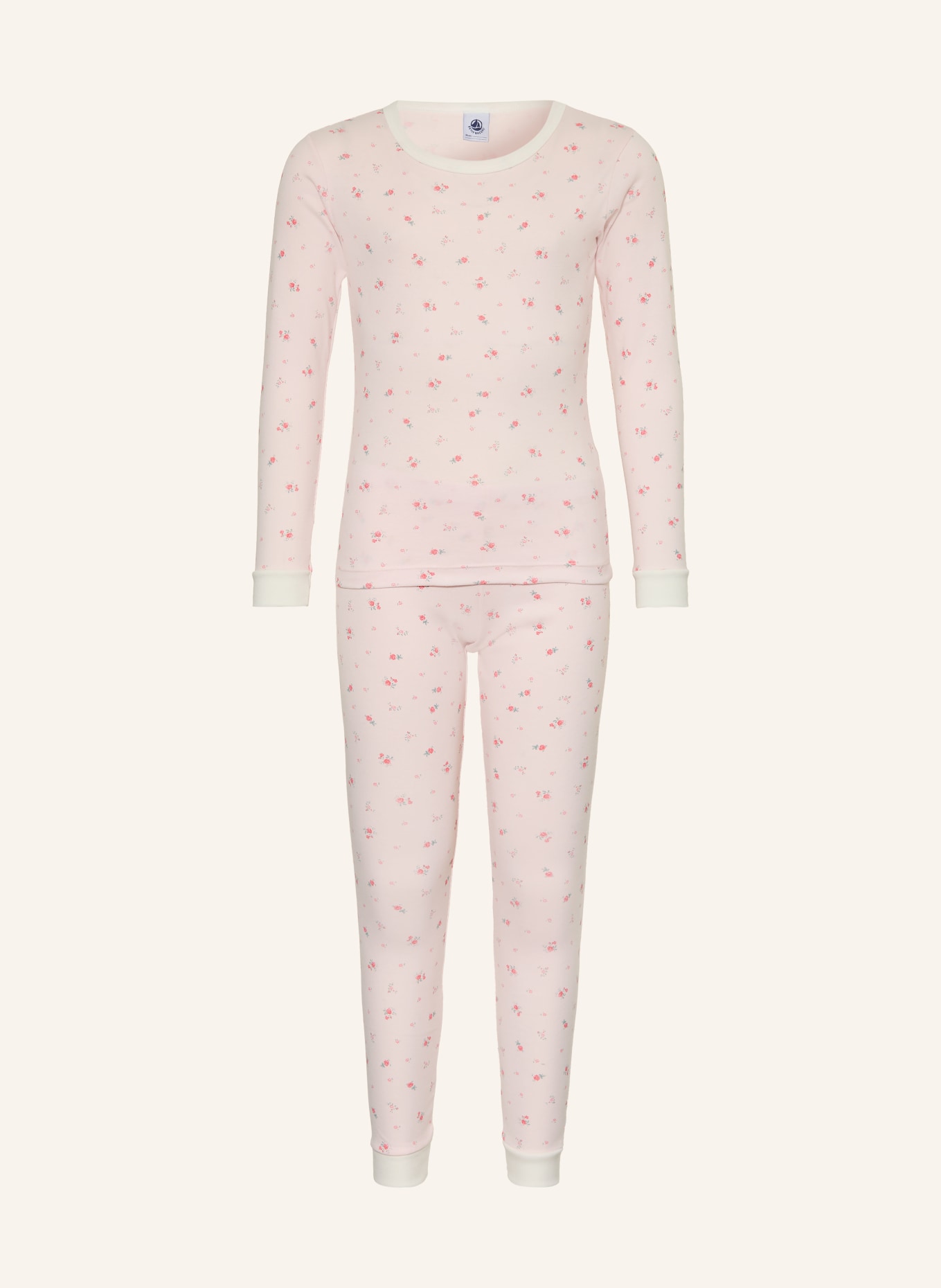 PETIT BATEAU Schlafanzug: HELLROSA / HELLROT / PETROL