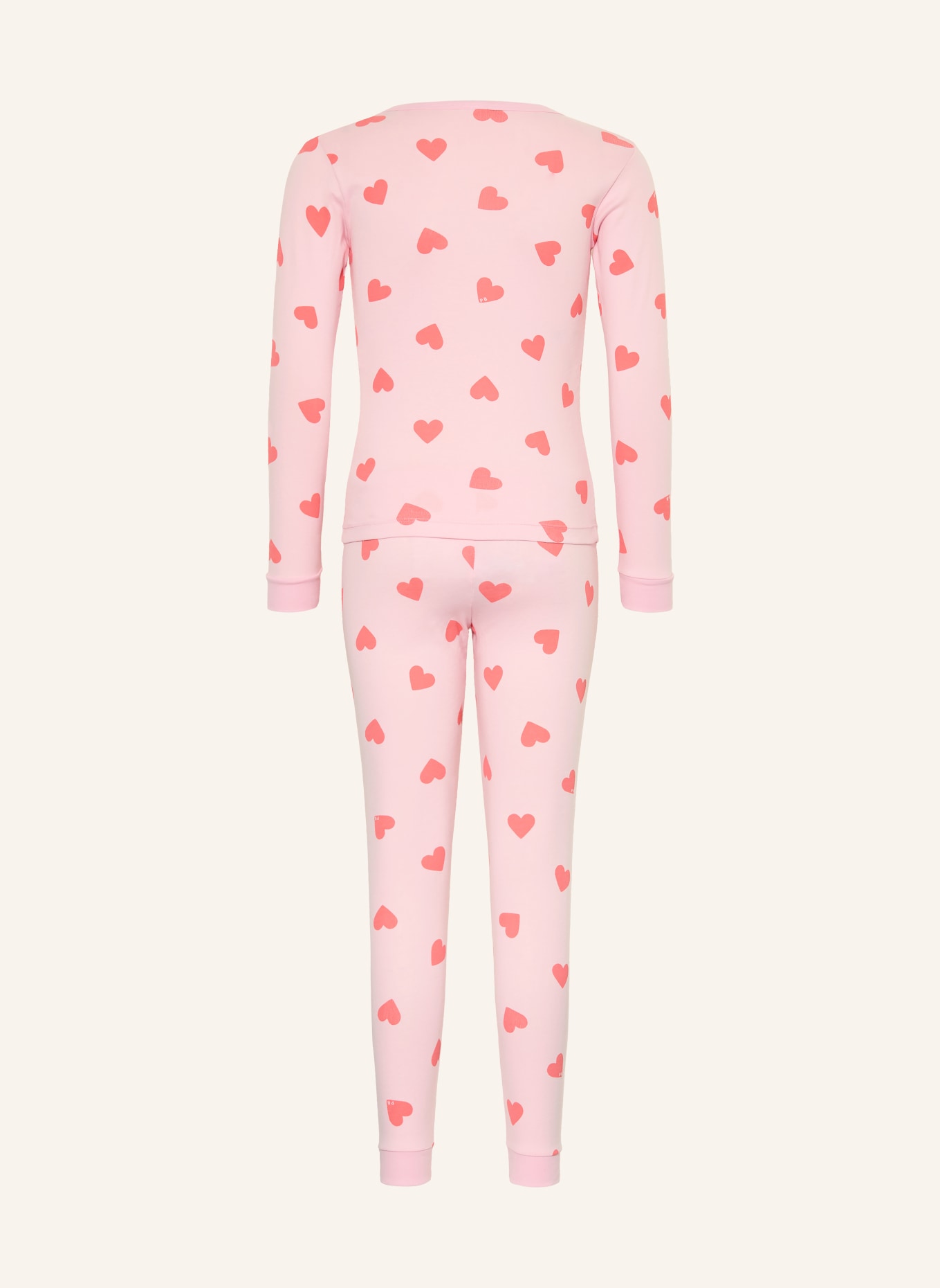 PETIT BATEAU Schlafanzug: ROSA / ROT