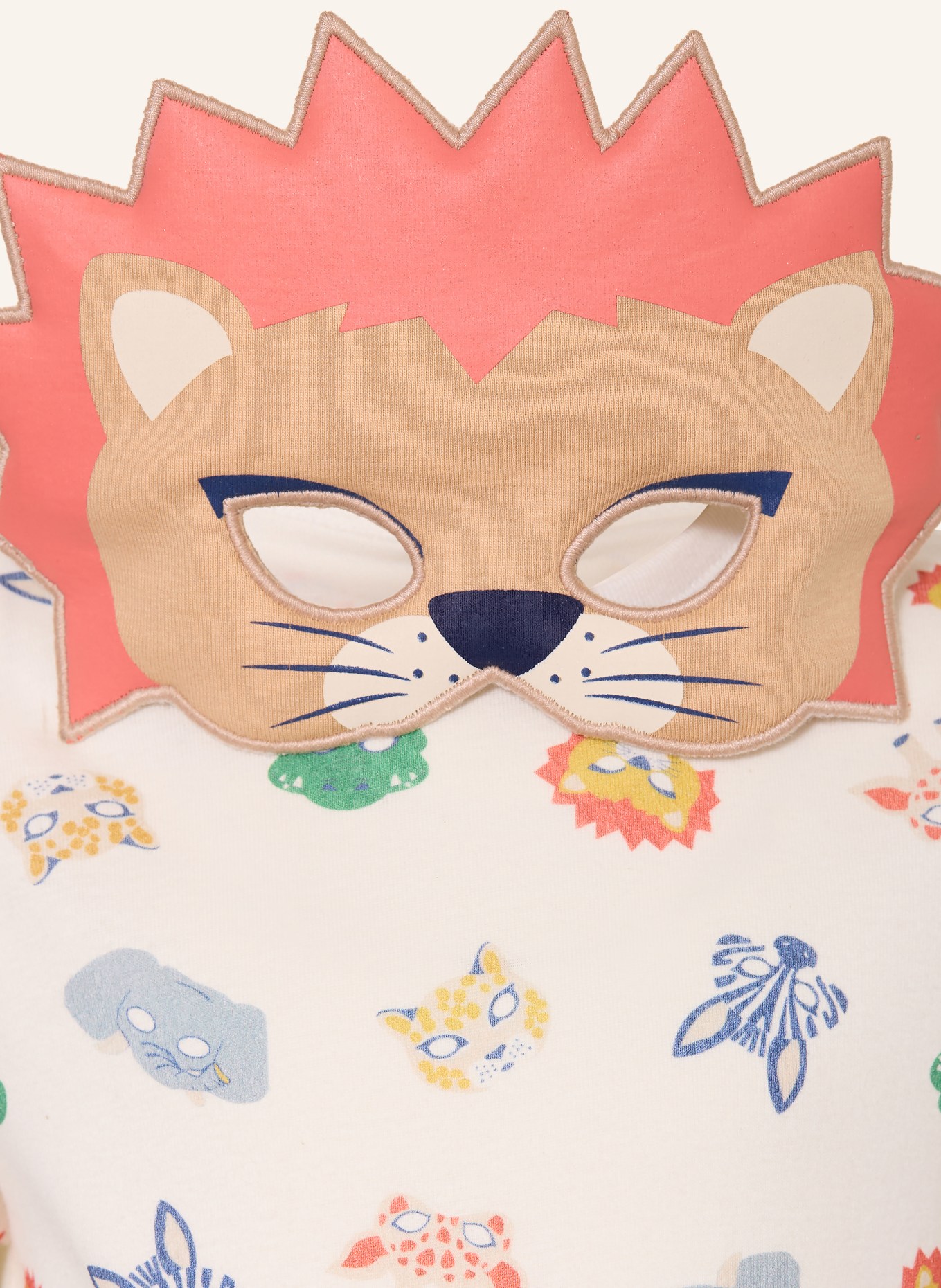 PETIT BATEAU Shorty-Schlafanzug: WEISS / GELB / GRÜN