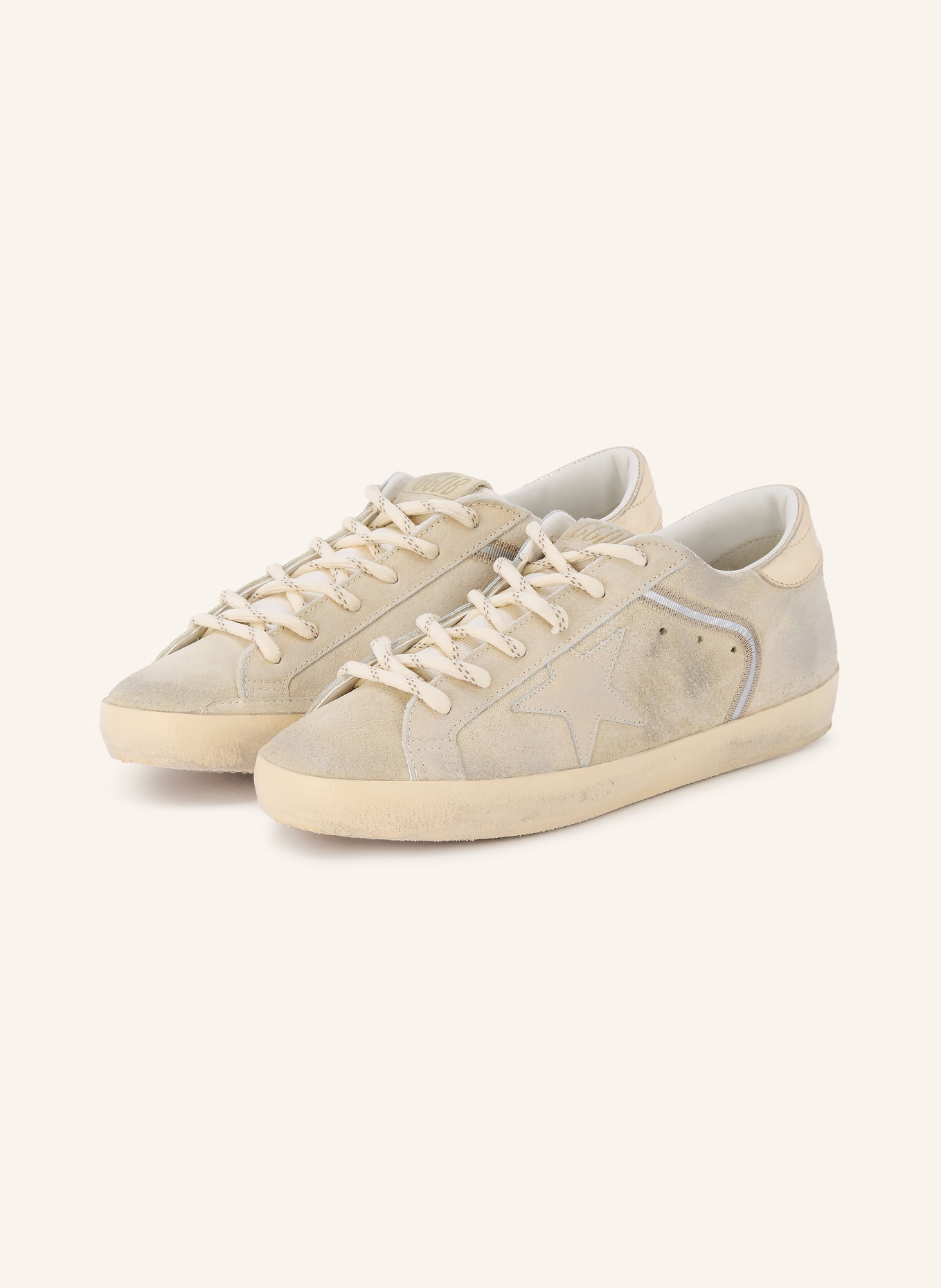 GOLDEN GOOSE Baskets SUPER-STAR: CRÈME / OR