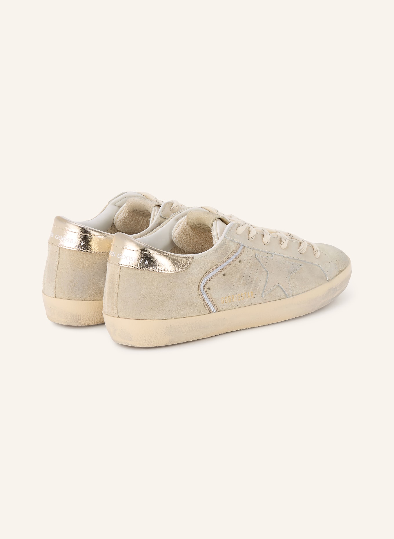 GOLDEN GOOSE Baskets SUPER-STAR: CRÈME / OR