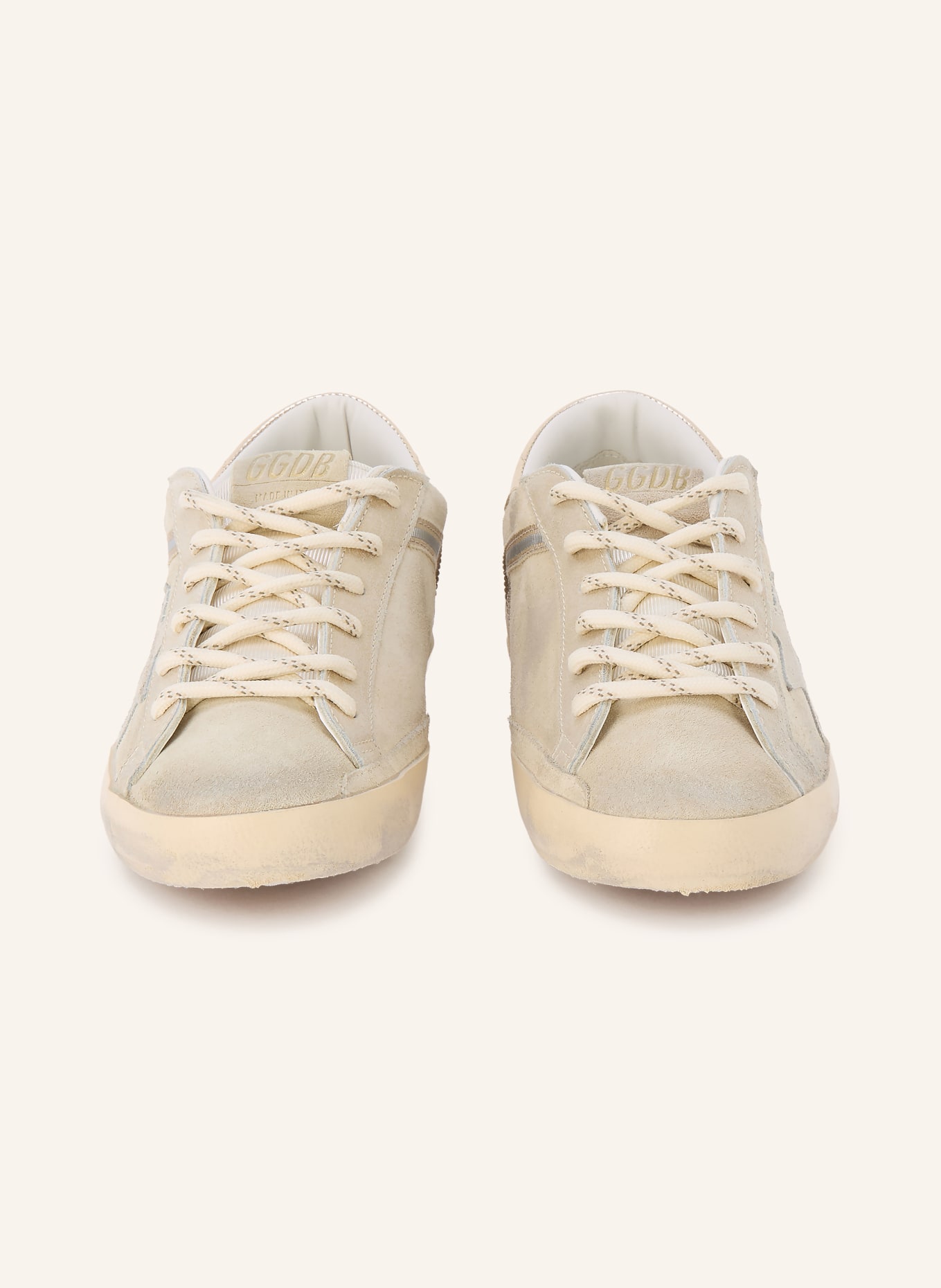 GOLDEN GOOSE Baskets SUPER-STAR: CRÈME / OR