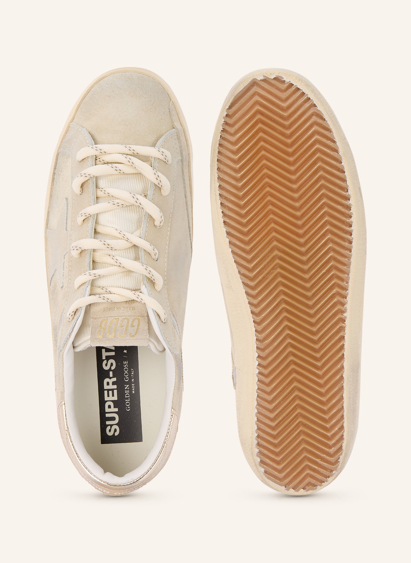 GOLDEN GOOSE Baskets SUPER-STAR: CRÈME / OR