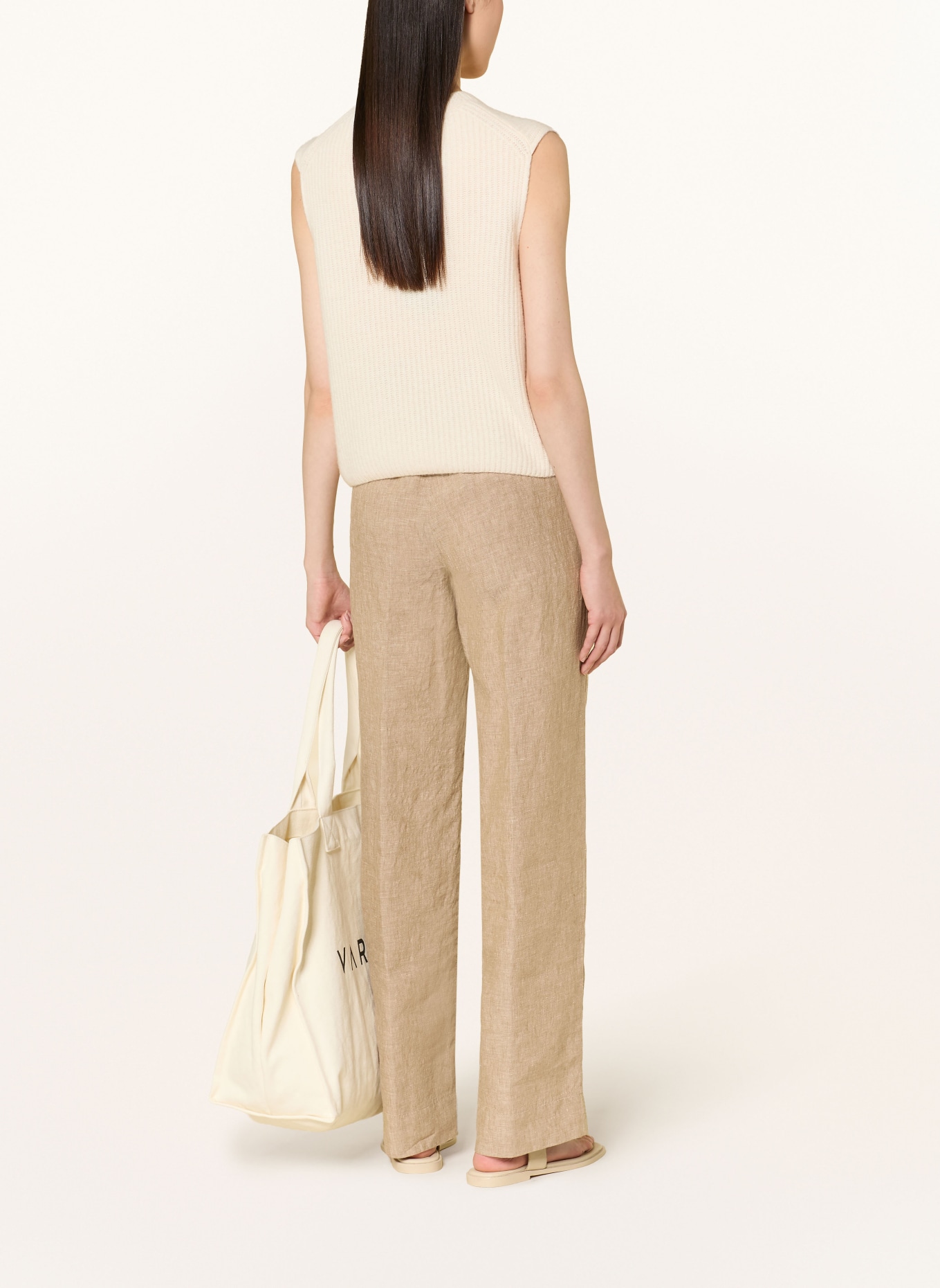 BRAX Marlenehose FARINA aus Leinen: BEIGE