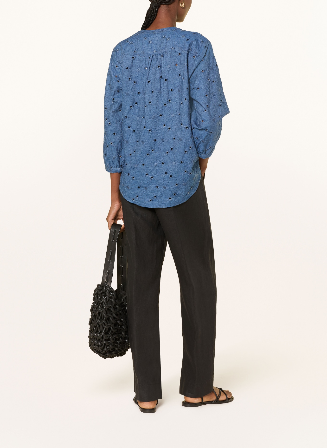 BRAX Farina-broek van linnen: DONKERBLAUW