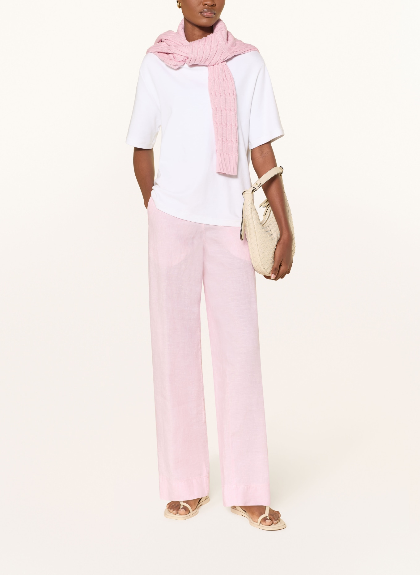 BRAX Marlenehose FARINA aus Leinen: ROSA