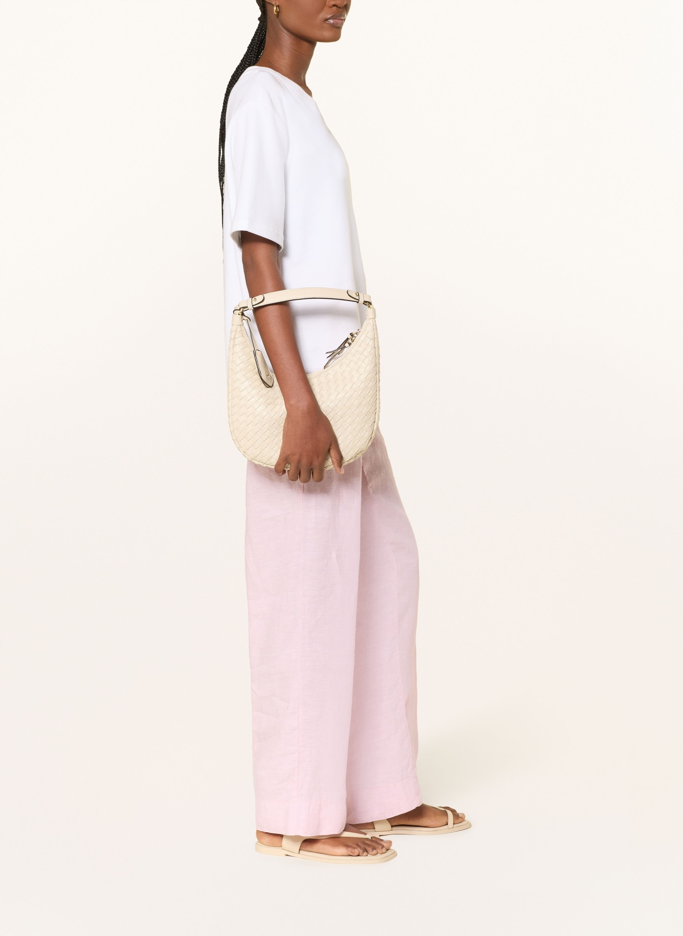 BRAX Marlenehose FARINA aus Leinen: ROSA