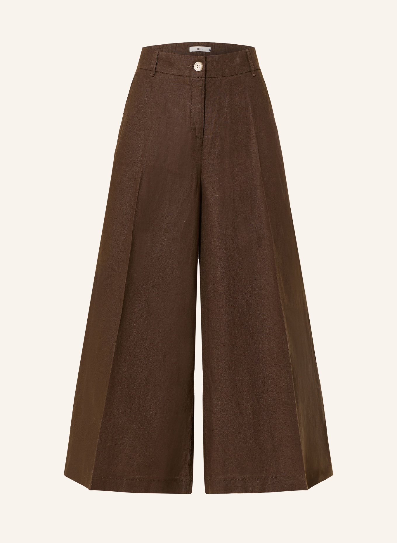 BRAX Leinen-Culotte MELLI: DUNKELBRAUN