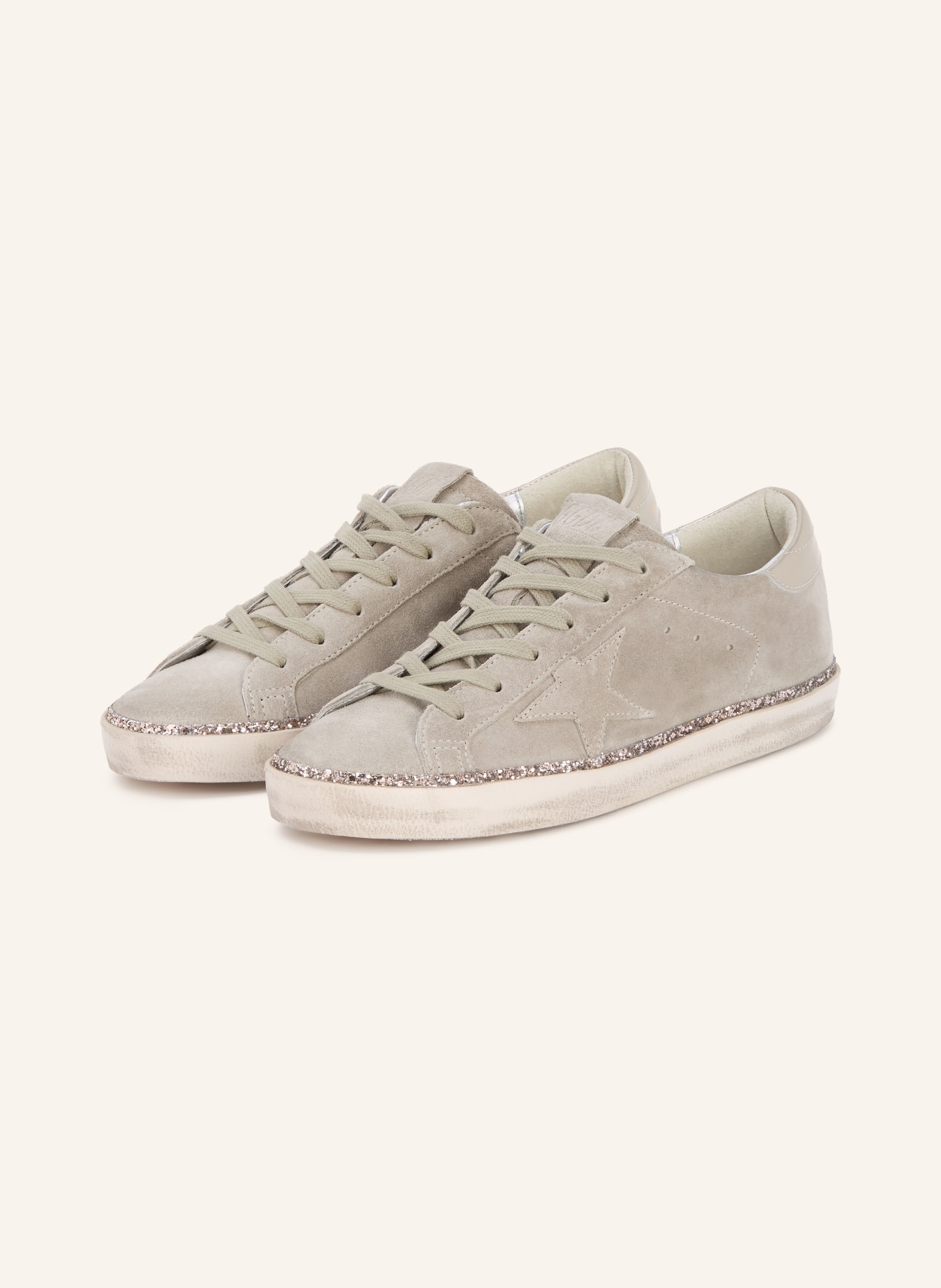 GOLDEN GOOSE SUPER-STAR Sneakers: TAUPE / BEIGE