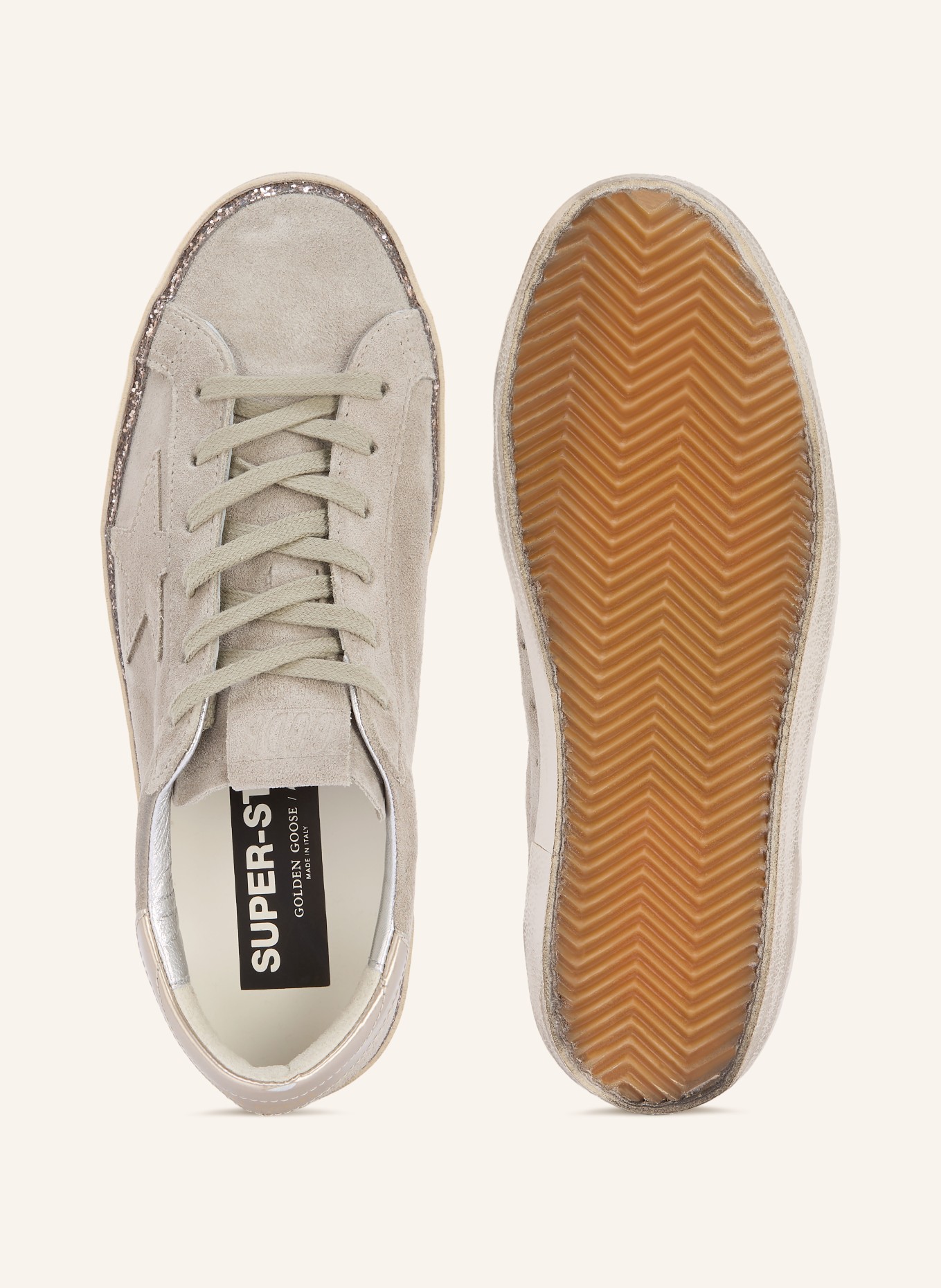 GOLDEN GOOSE SUPER-STAR Sneakers: TAUPE / BEIGE