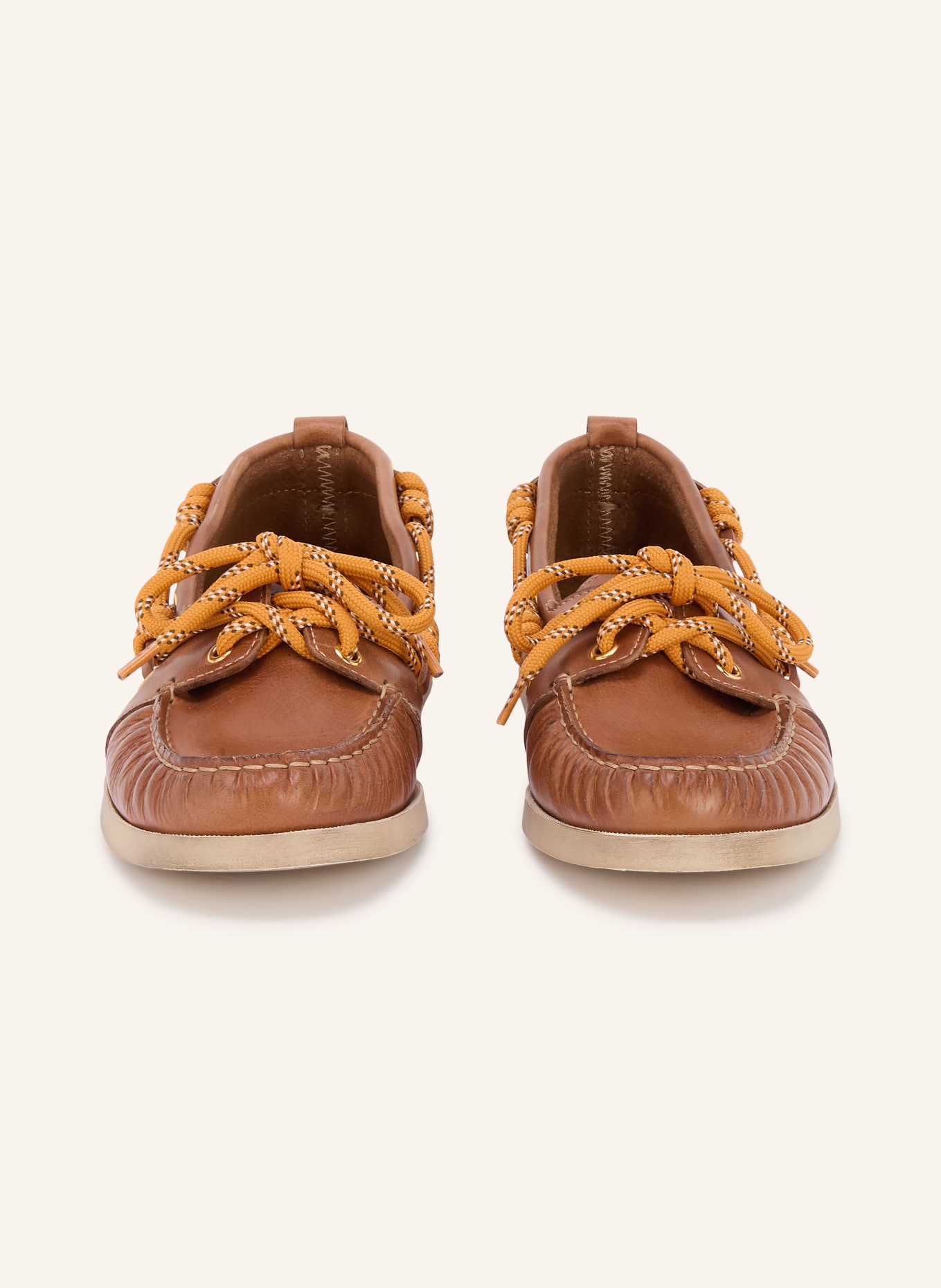 GOLDEN GOOSE Bootsschuhe: BRAUN / ORANGE