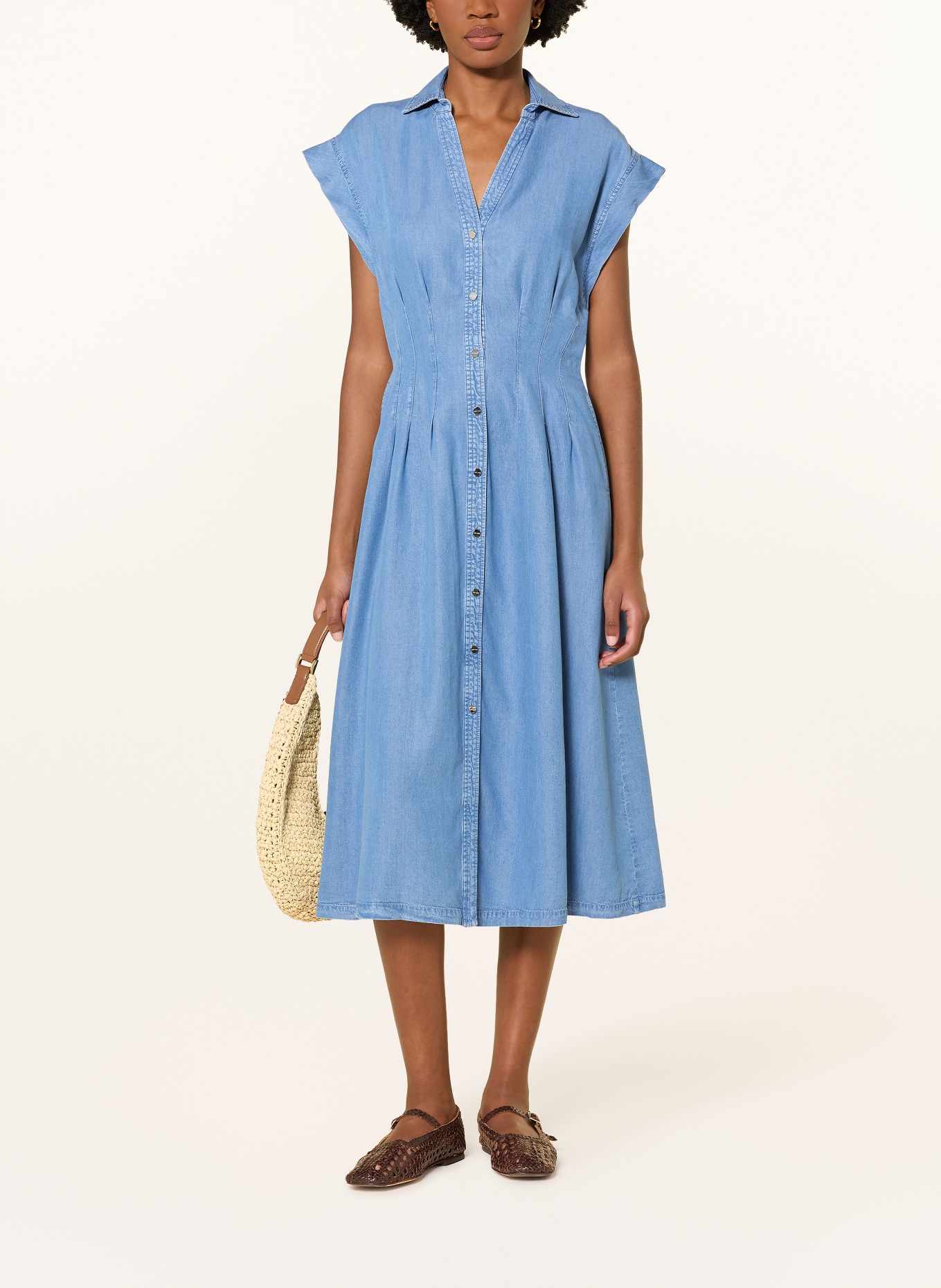 MARC CAIN Robe effet jean: 350 light denim