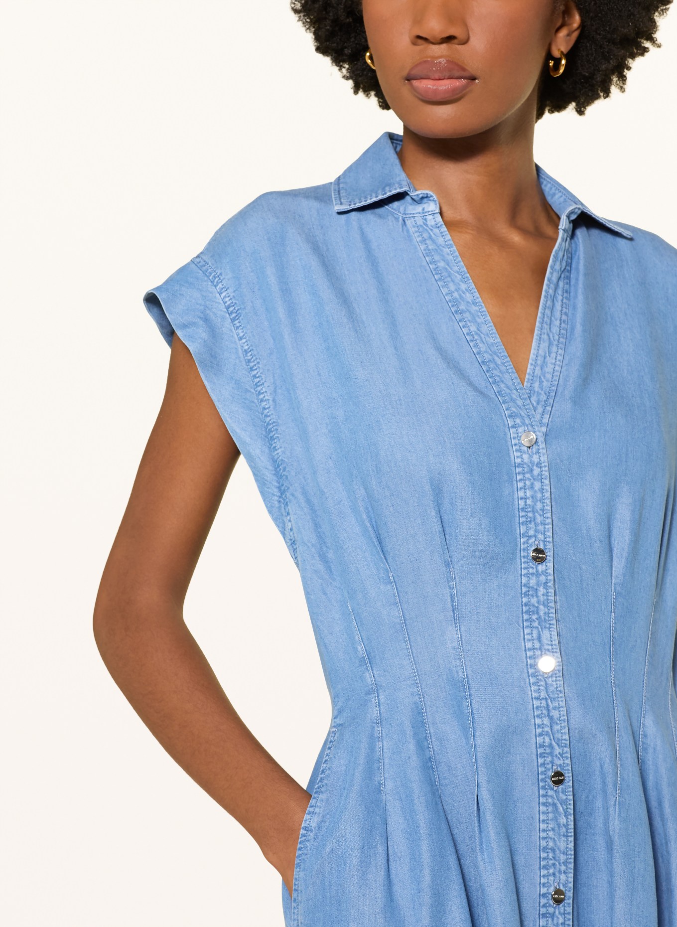 MARC CAIN Robe effet jean: 350 light denim
