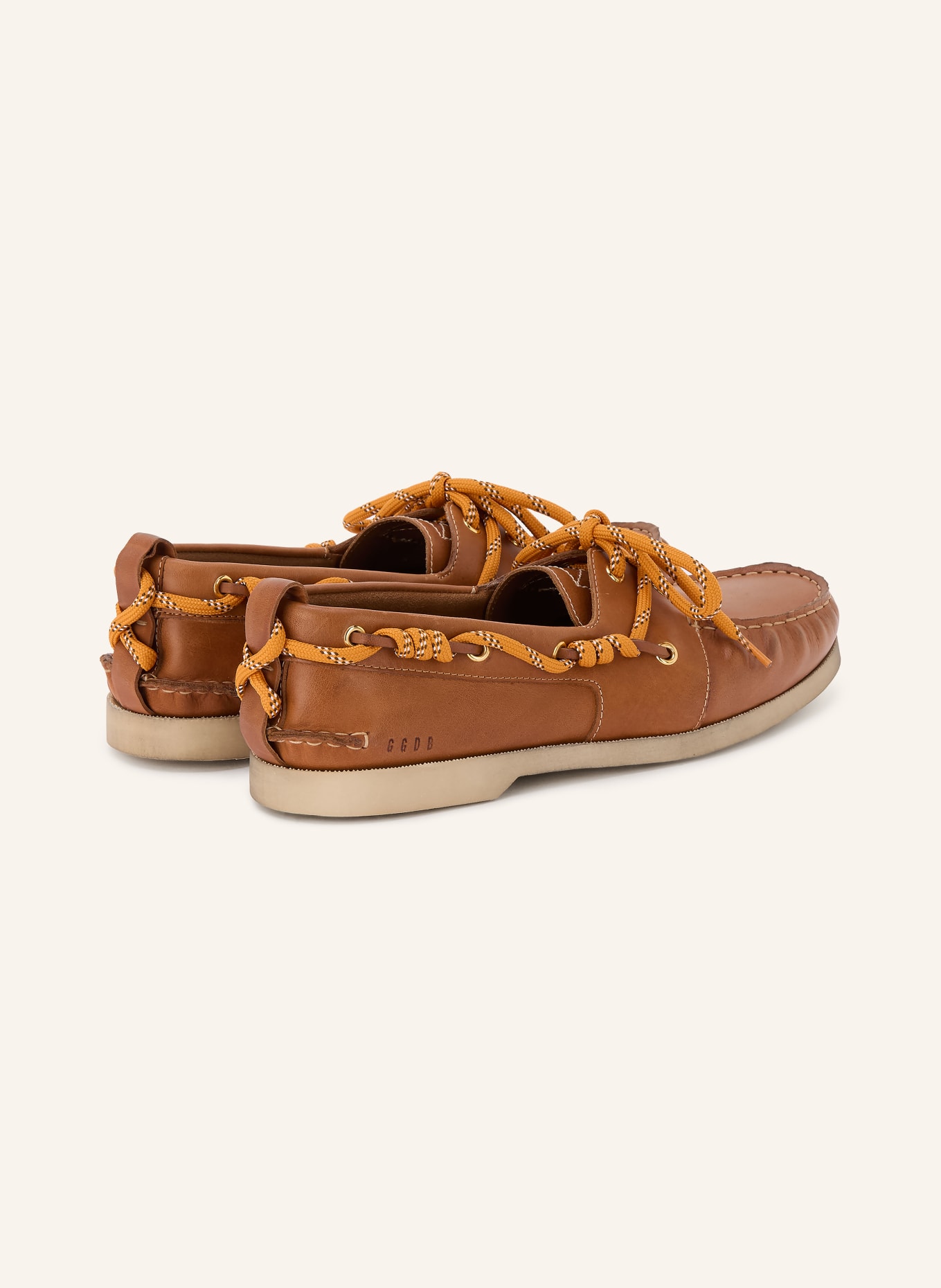 GOLDEN GOOSE chaussures de bateau: COGNAC