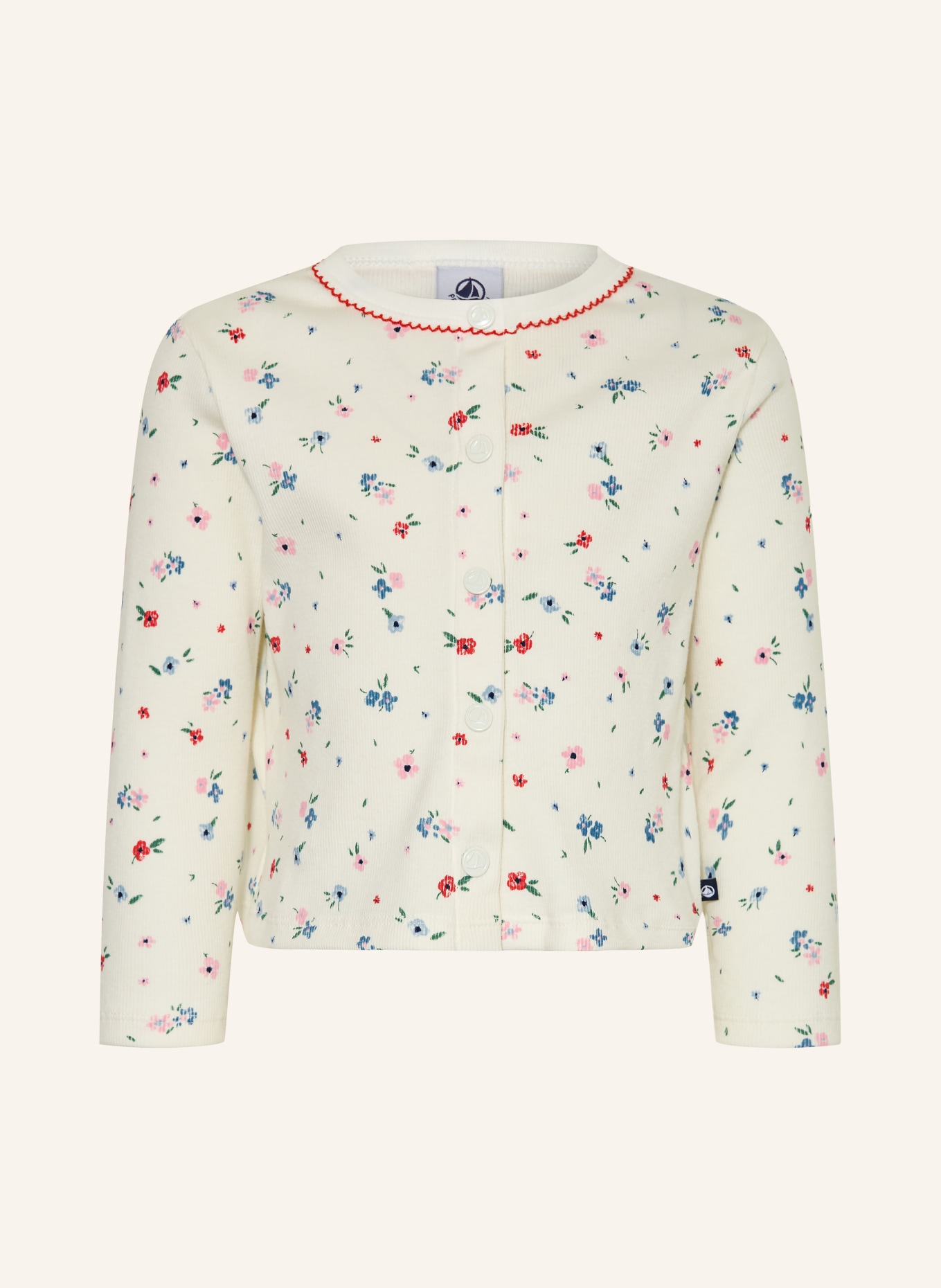 PETIT BATEAU Jerseyjacke: WEISS / ROSA / DUNKELBLAU