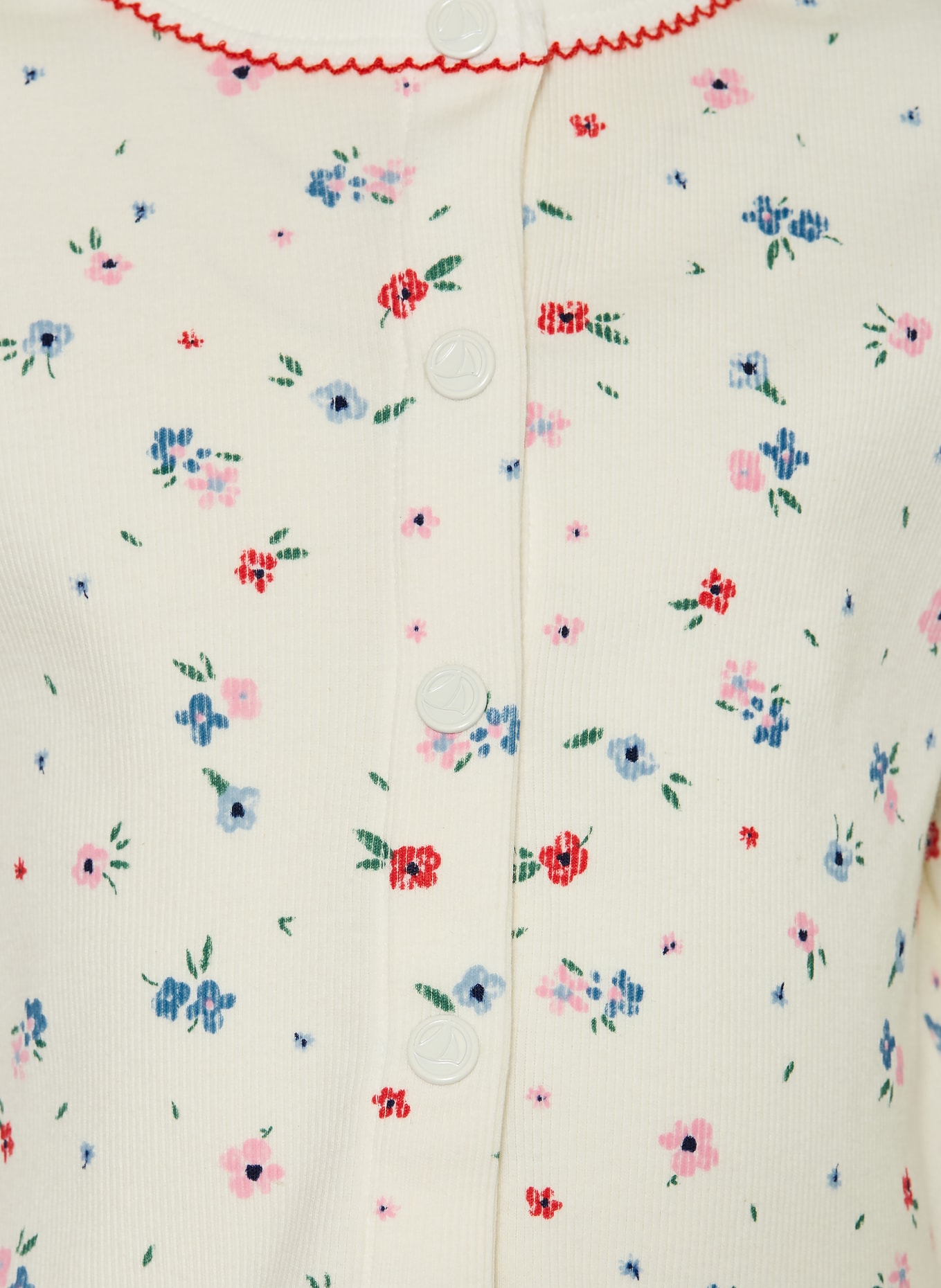 PETIT BATEAU Jerseyjacke: WEISS / ROSA / DUNKELBLAU