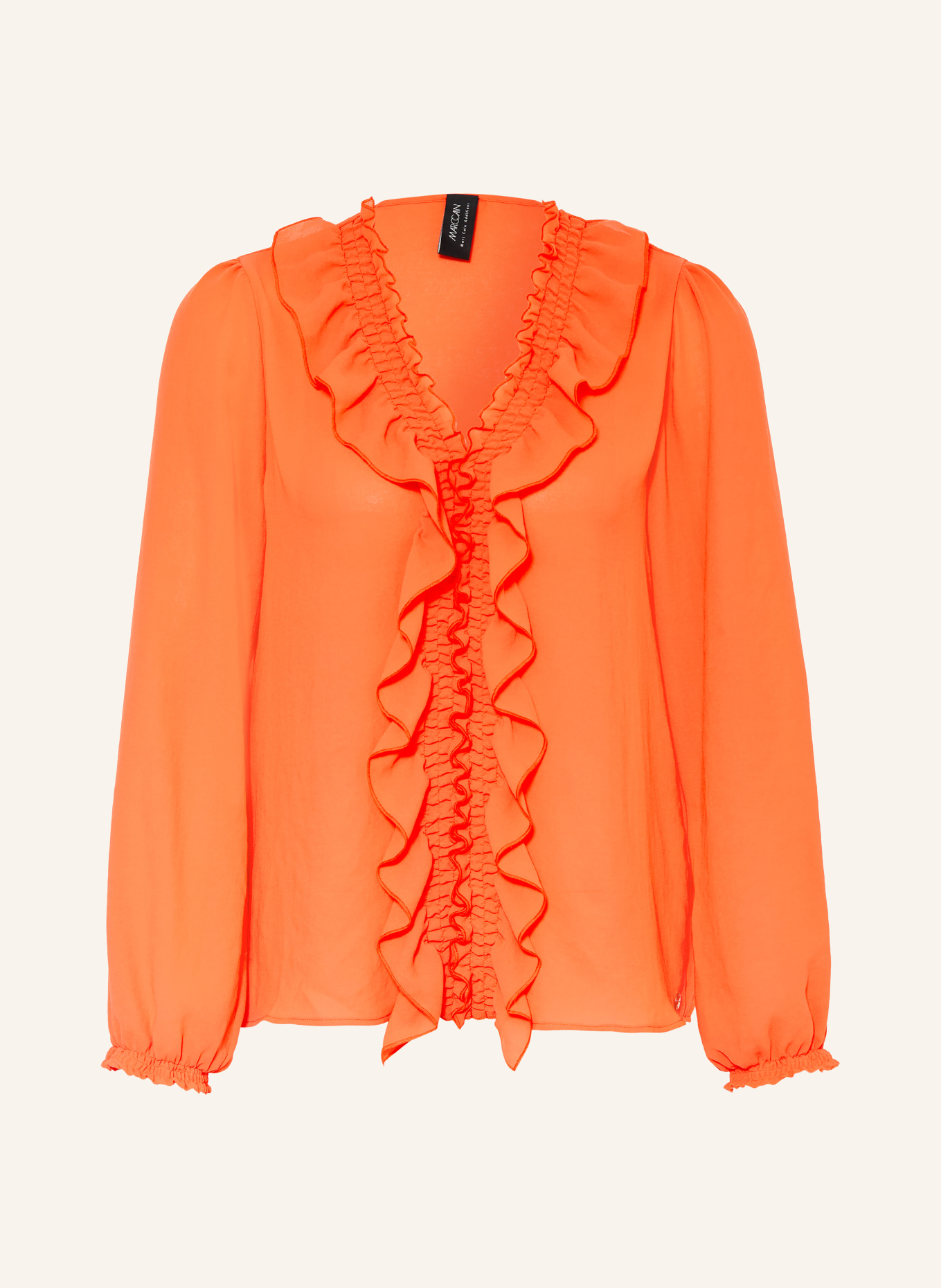 MARC CAIN Blouse à volants et volants: 223 bright tomato