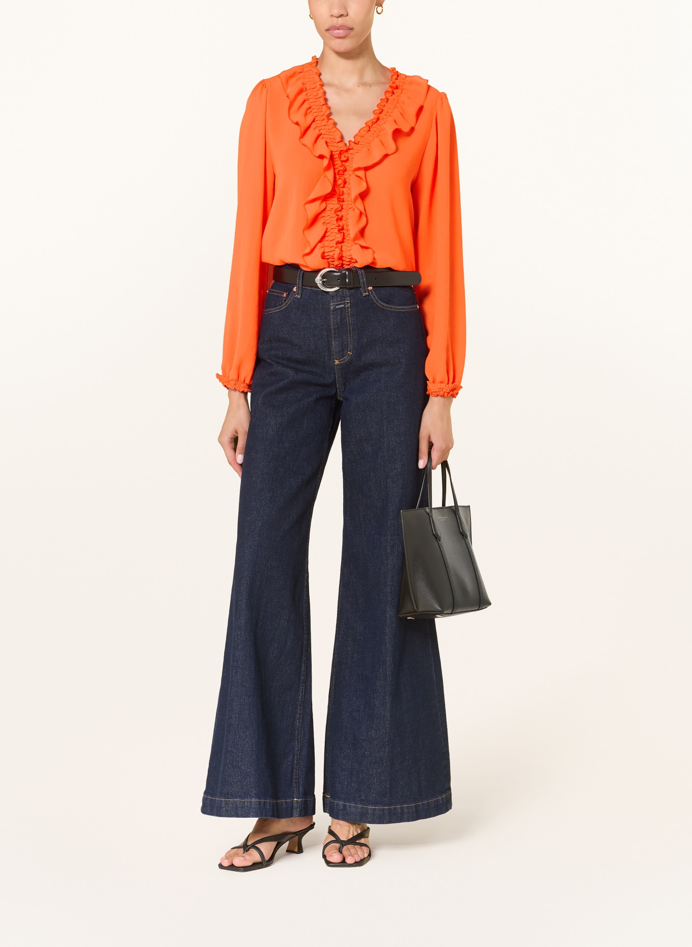 MARC CAIN Blouse à volants et volants: 223 bright tomato