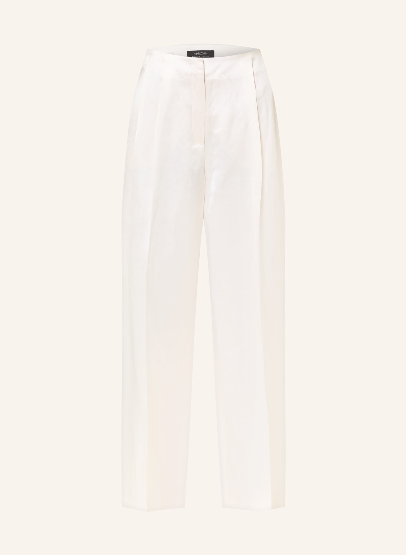 MARC CAIN WICHITA marlena pants with linen: 112 bright ecru